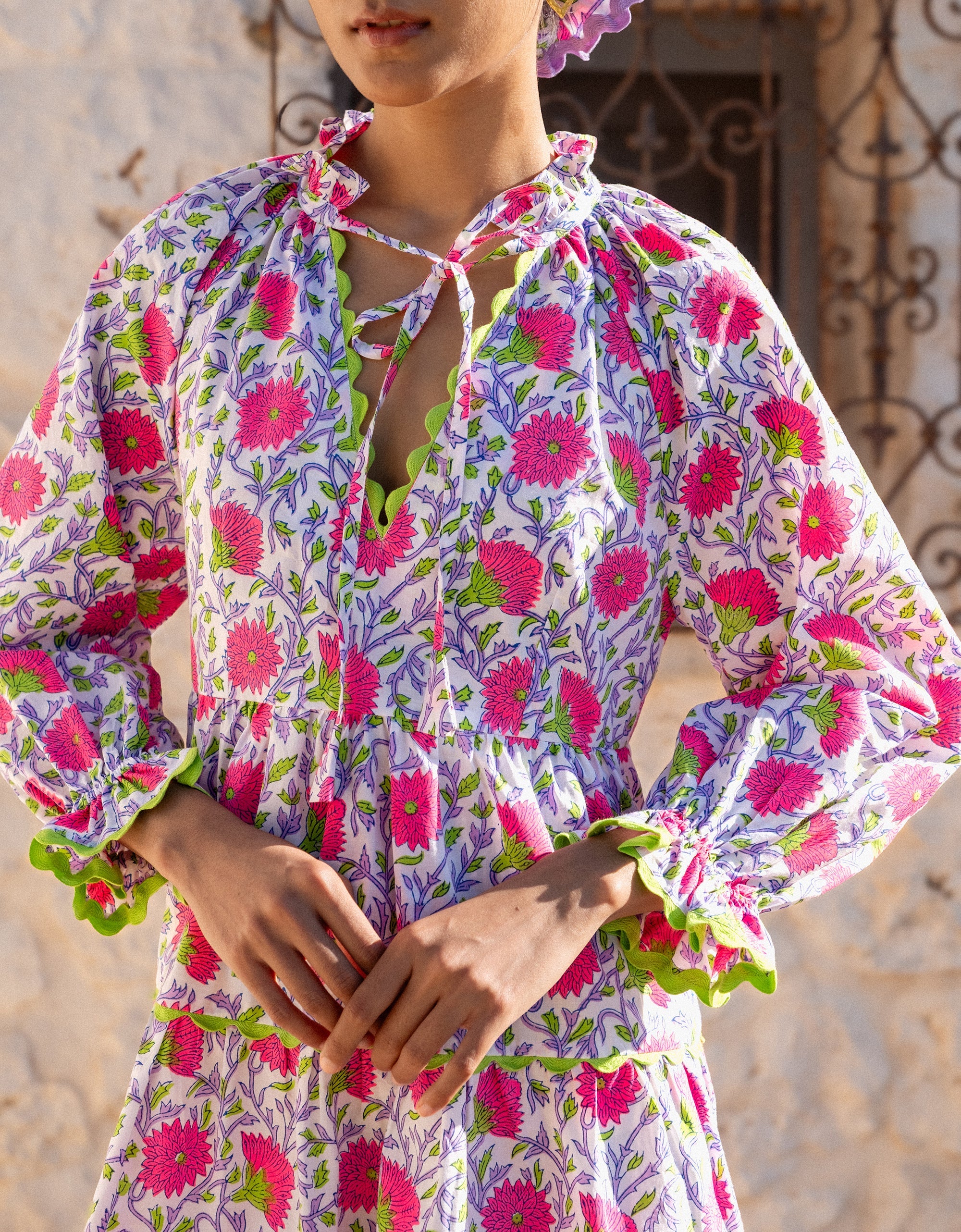 Pink City Prints Neon Camelia Luna Mini