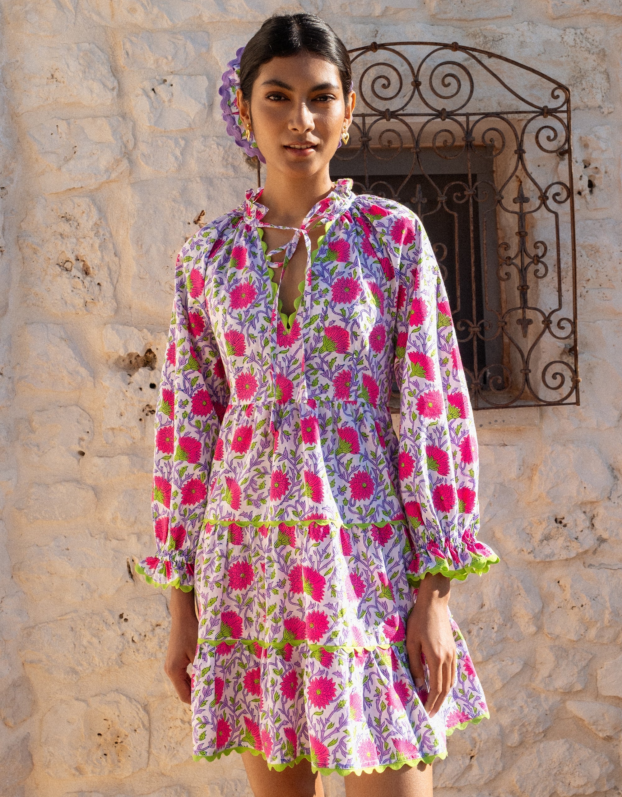Pink City Prints Neon Camelia Luna Mini