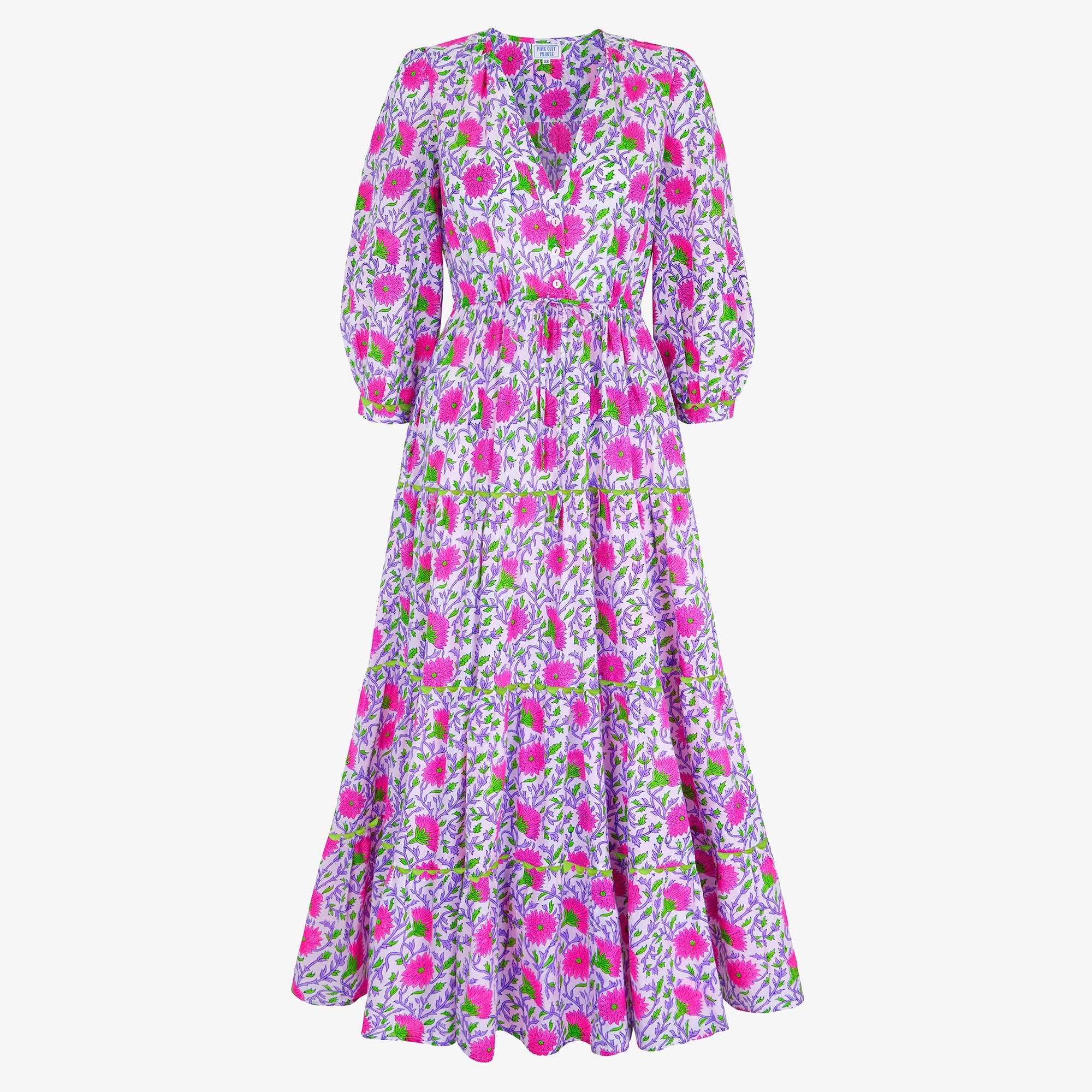 Pink City Prints Neon Camelia Sofia Dress