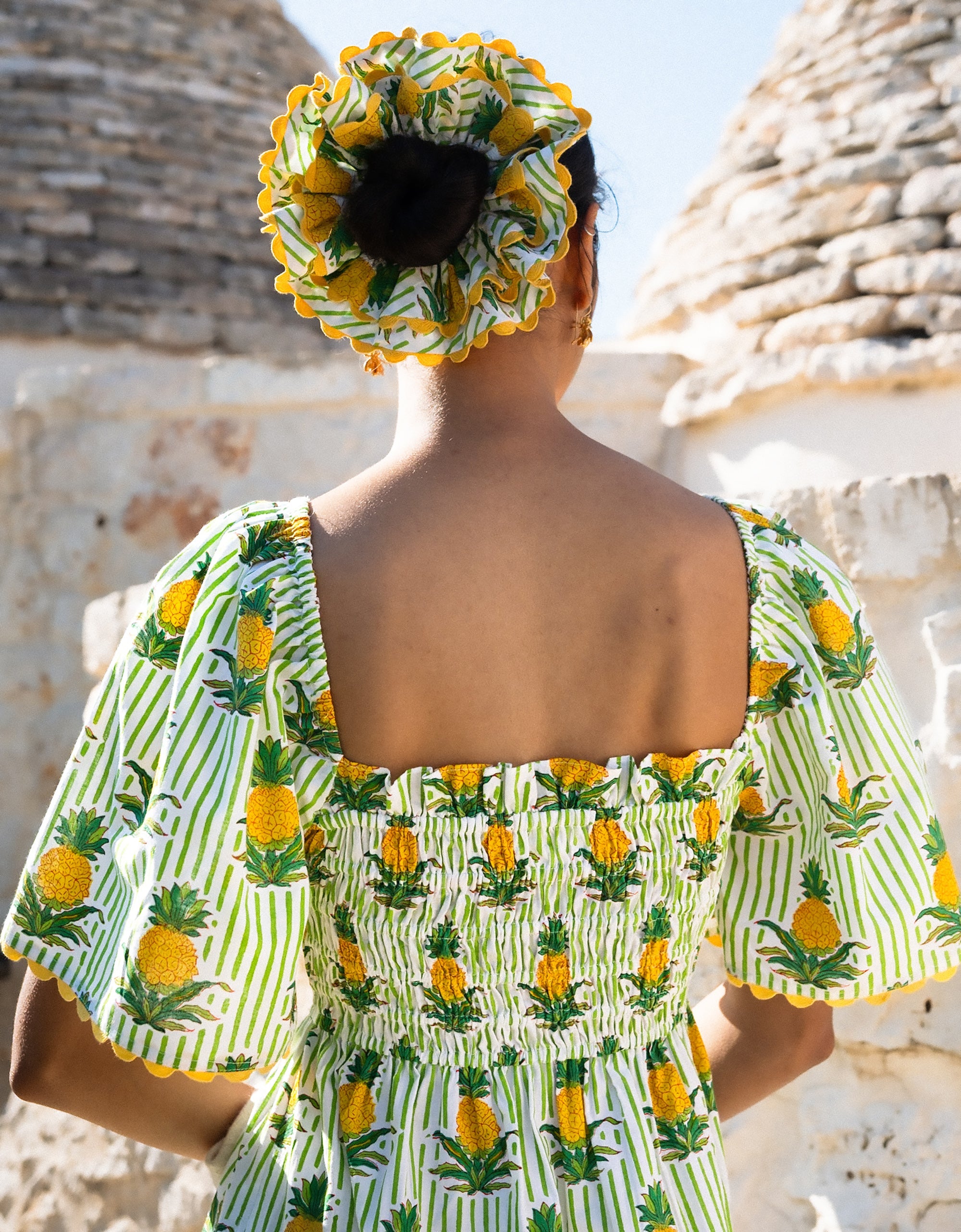 Pink City Prints Neon Pineapple Scrunchie Set