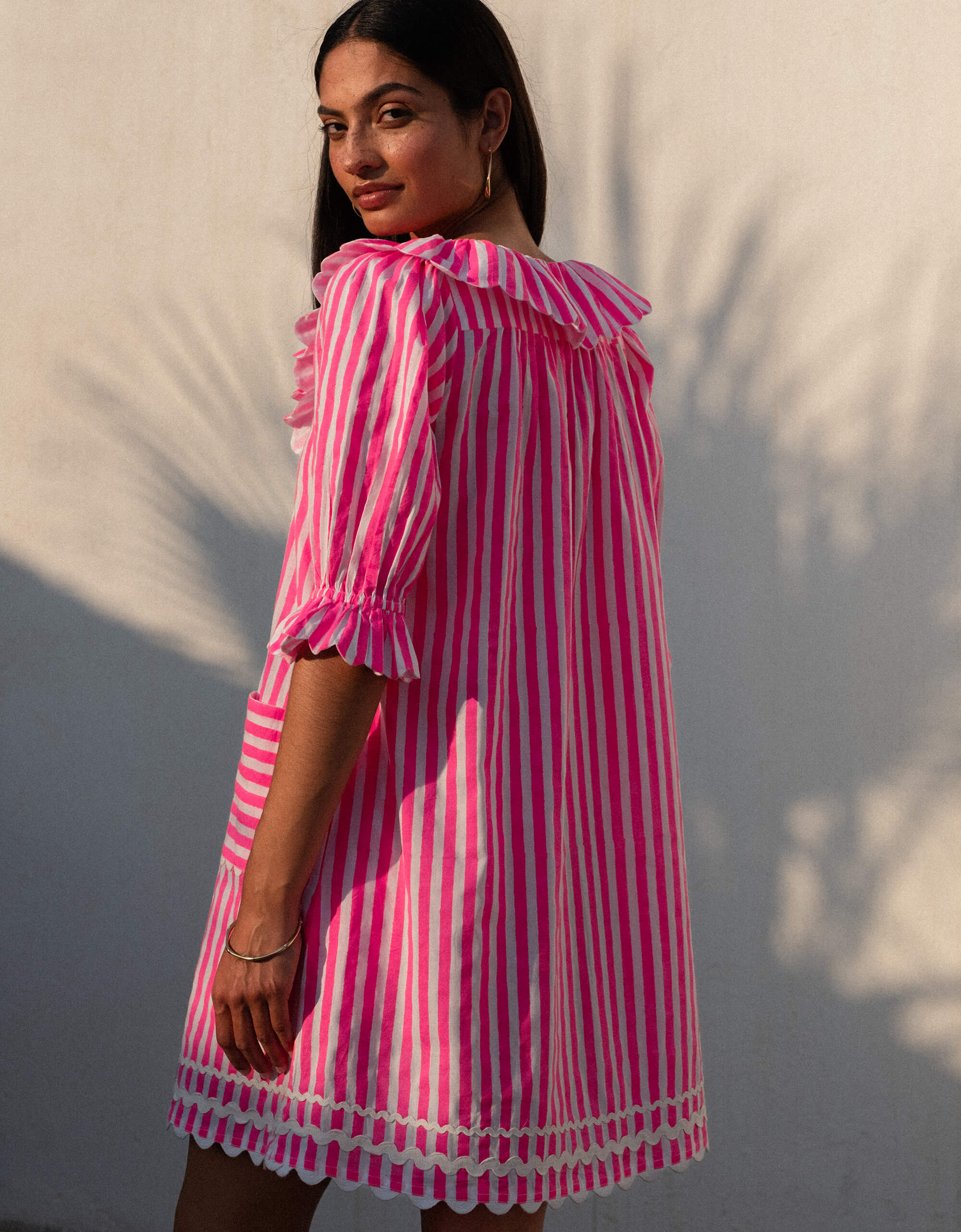 Pink City Prints Neon Pink Stripe Ava Mini