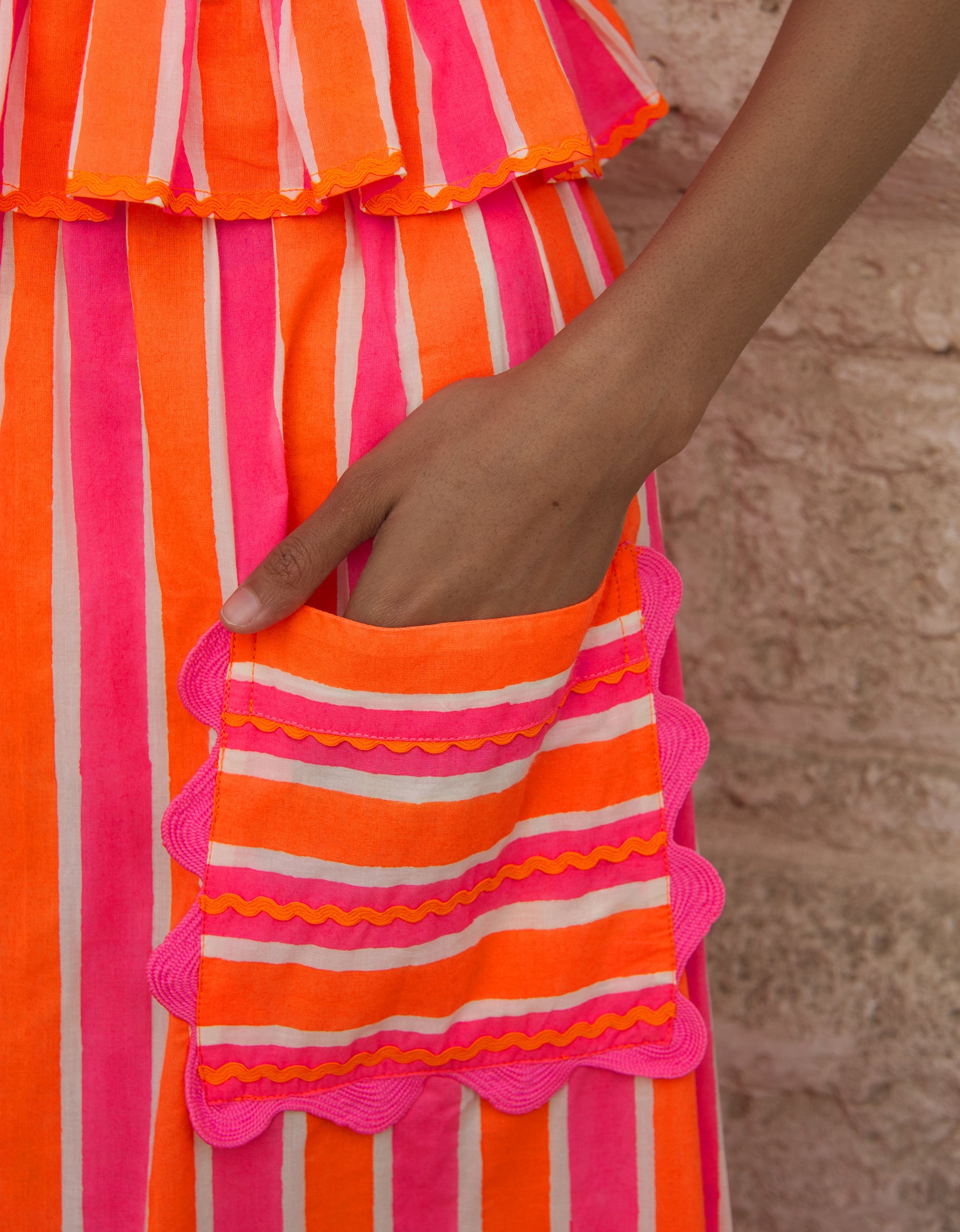 Pink City Prints Neon Sunset Puglia Skirt