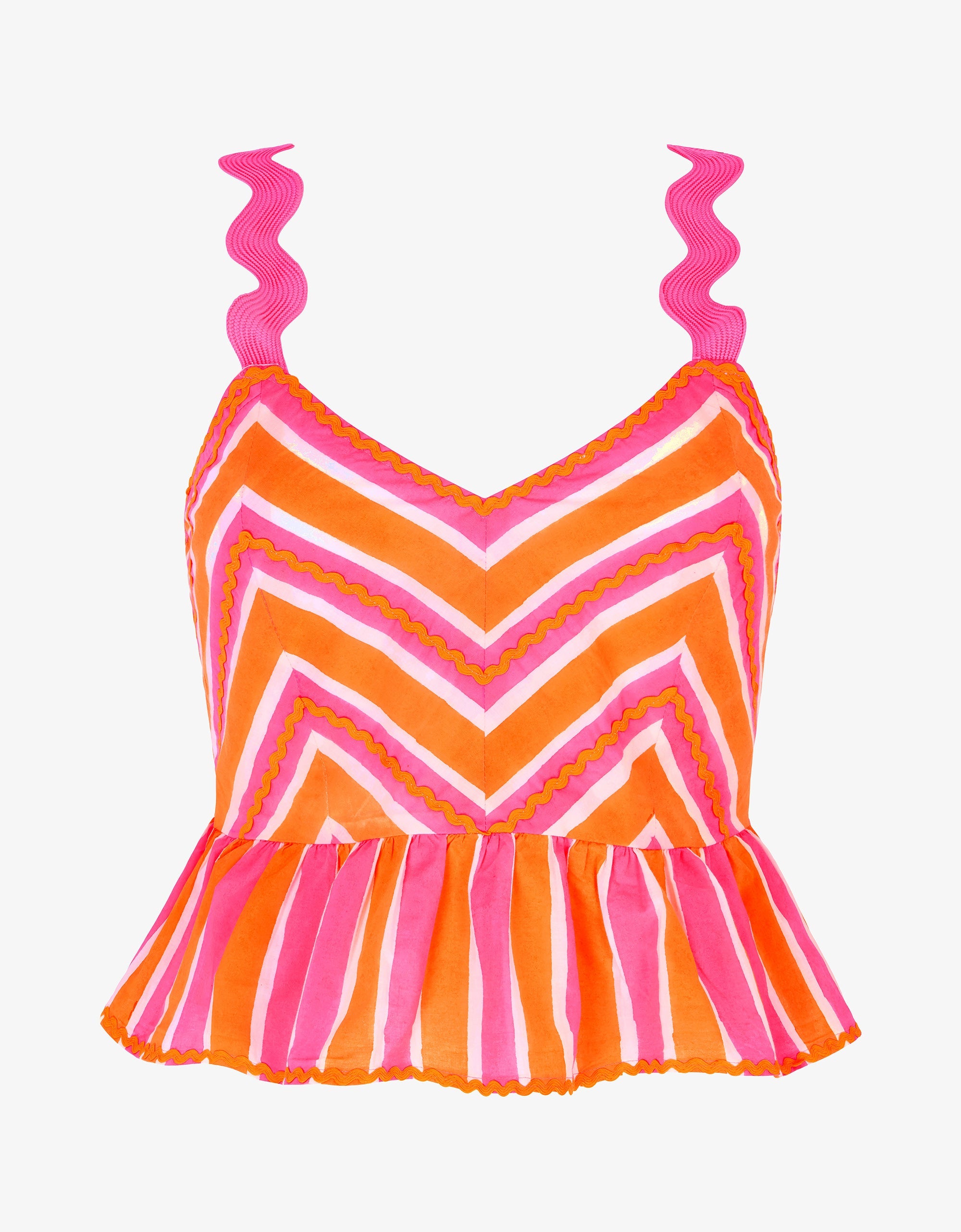 Pink City Prints Neon Sunset Puglia Top