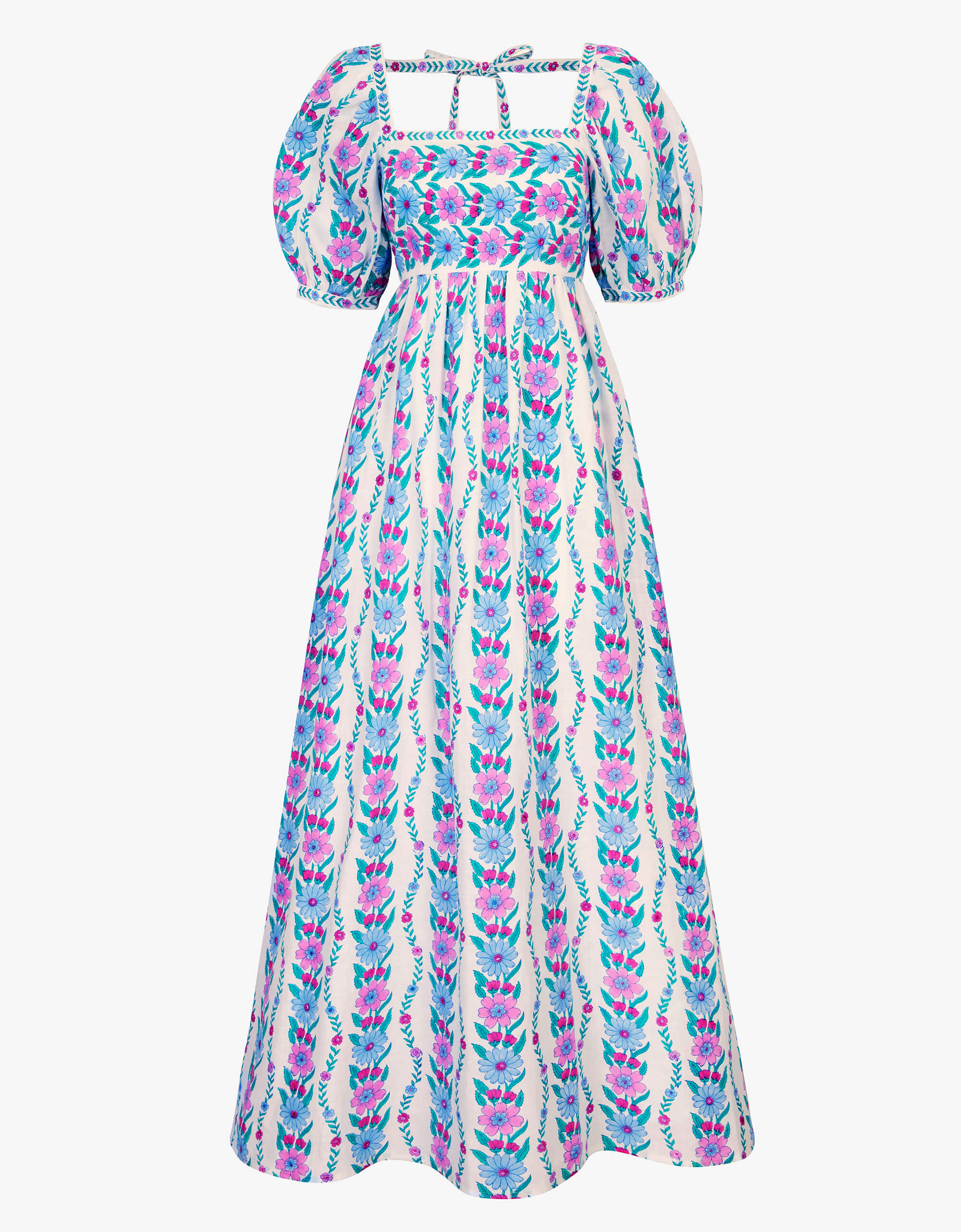 Pink City Prints Orchid Border Elizabeth Dress