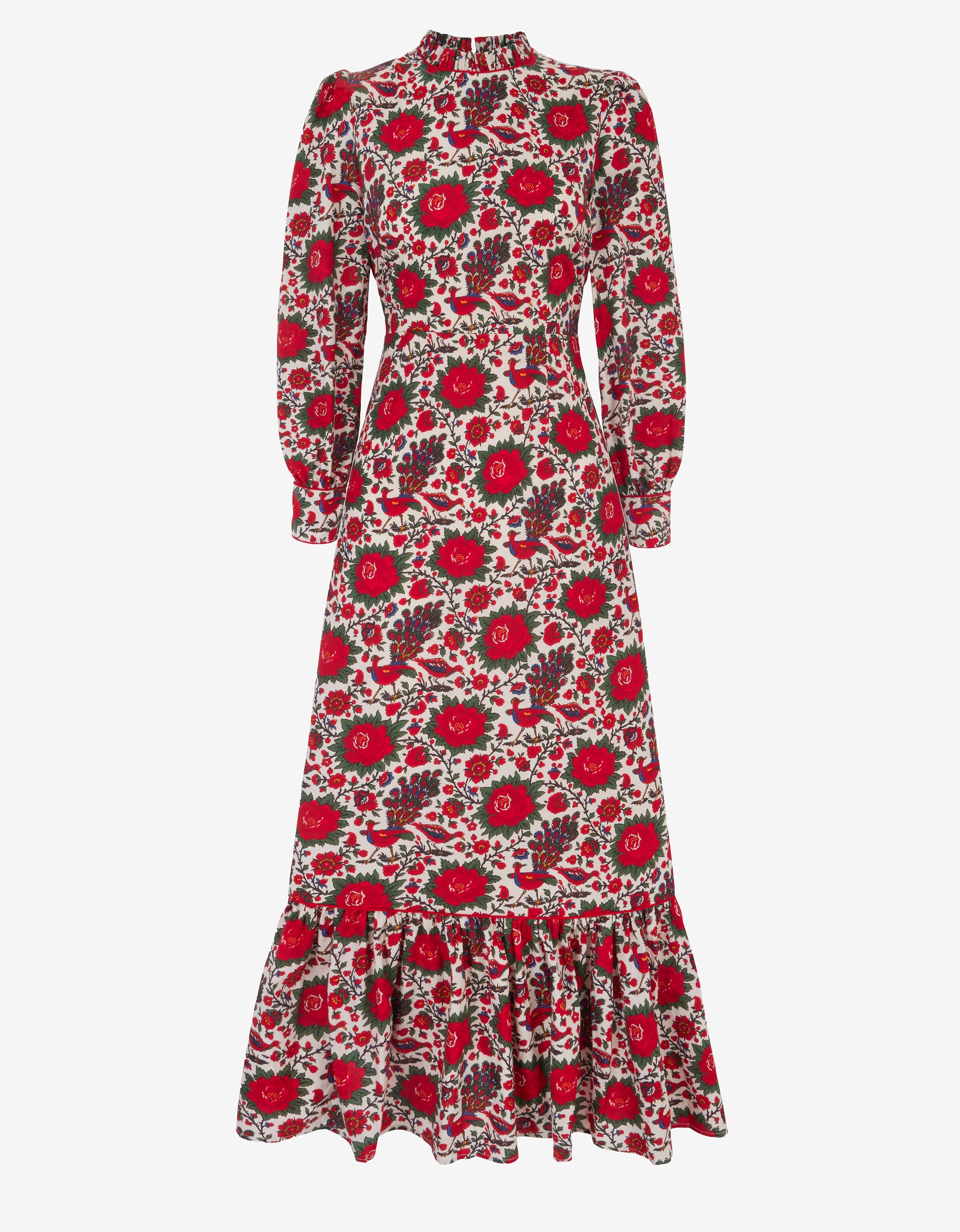 Pink City Prints Peony Bird Petworth Dress