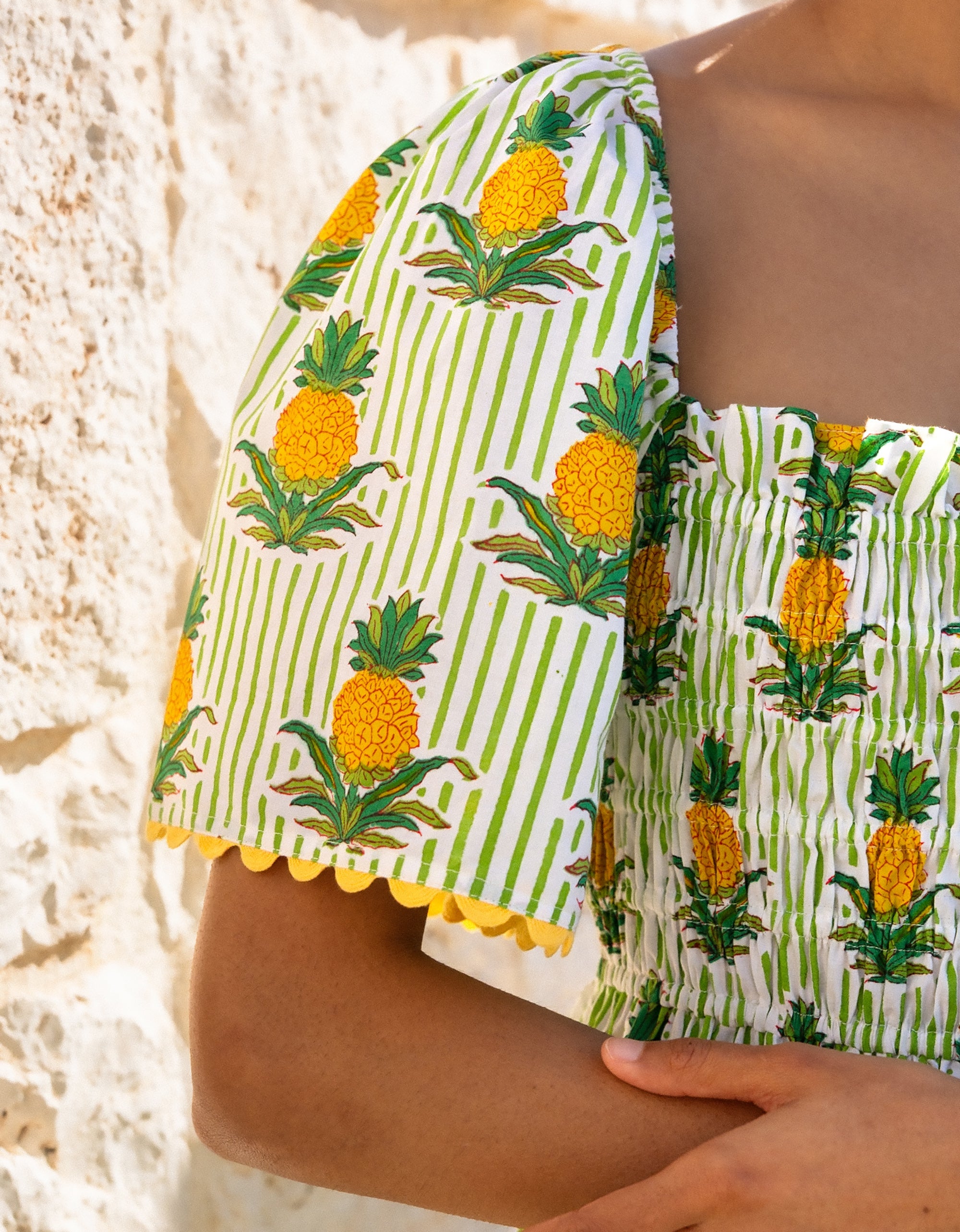 Pink City Prints Pineapple Stripe Lolita Dress