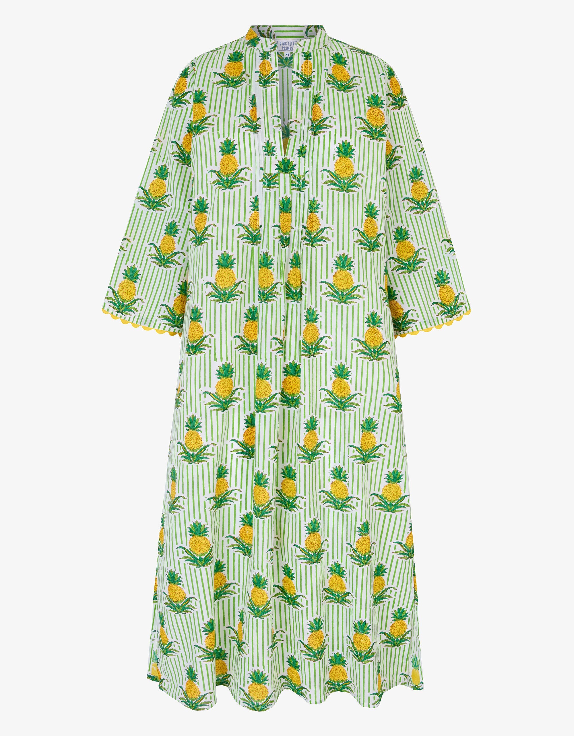 Pink City Prints Pineapple Stripe Thasos Kaftan