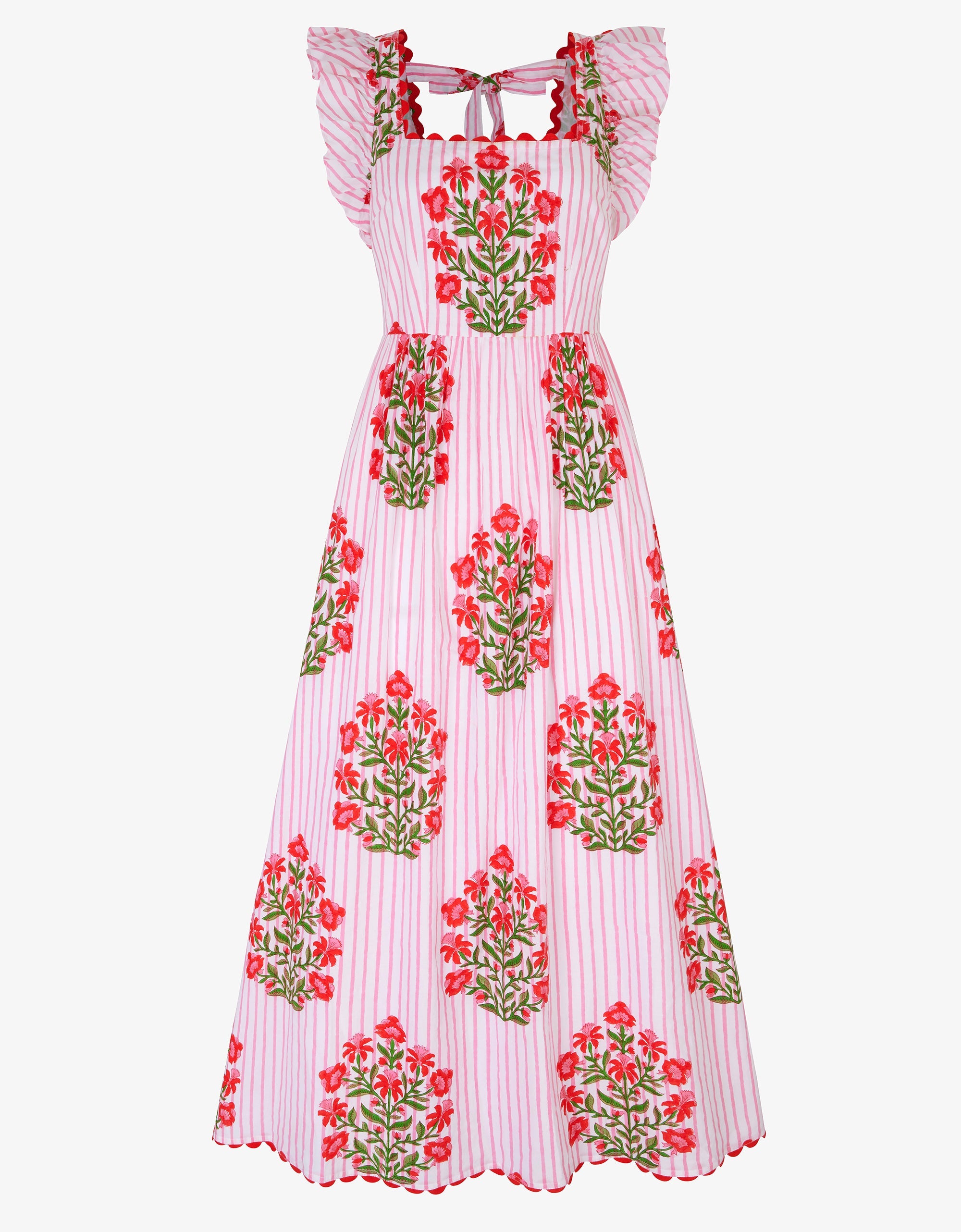 Pink City Prints Poppy Stripe Clara Dress