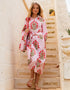 Pink City Prints Poppy Stripe Corfu Dress