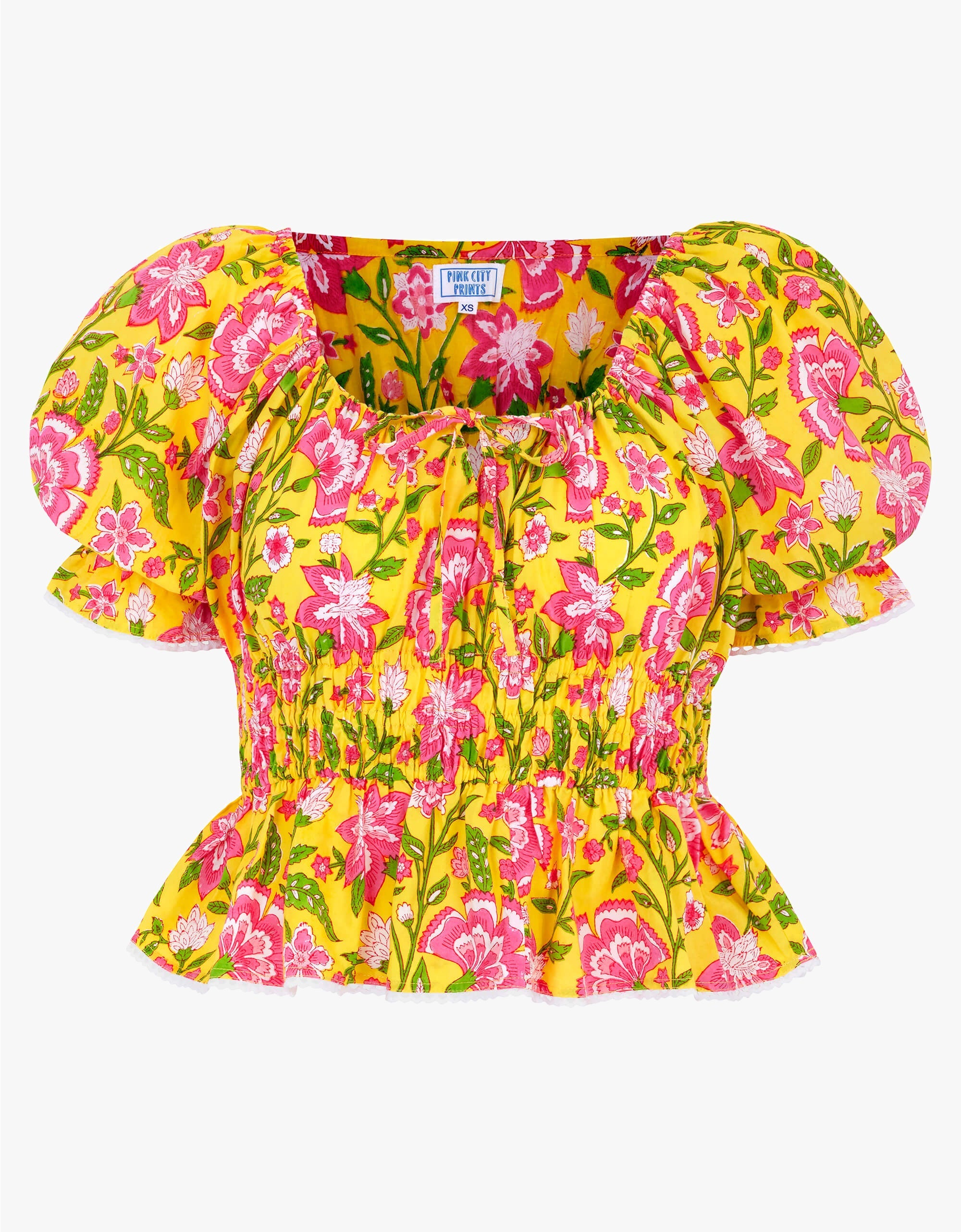 Pink City Prints Provencal Peony Katie Top
