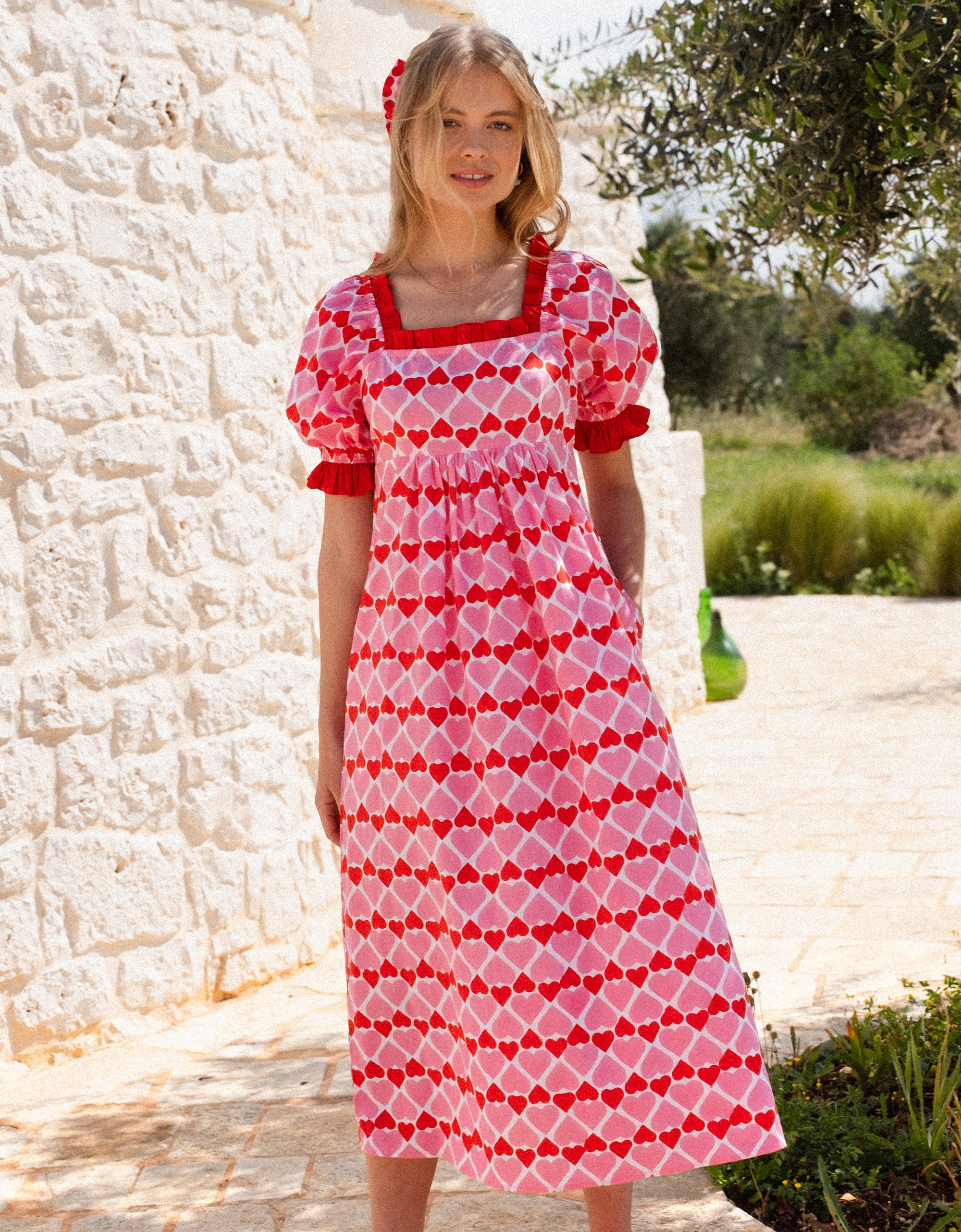 Pink City Prints Retro Loveheart Goa Dress