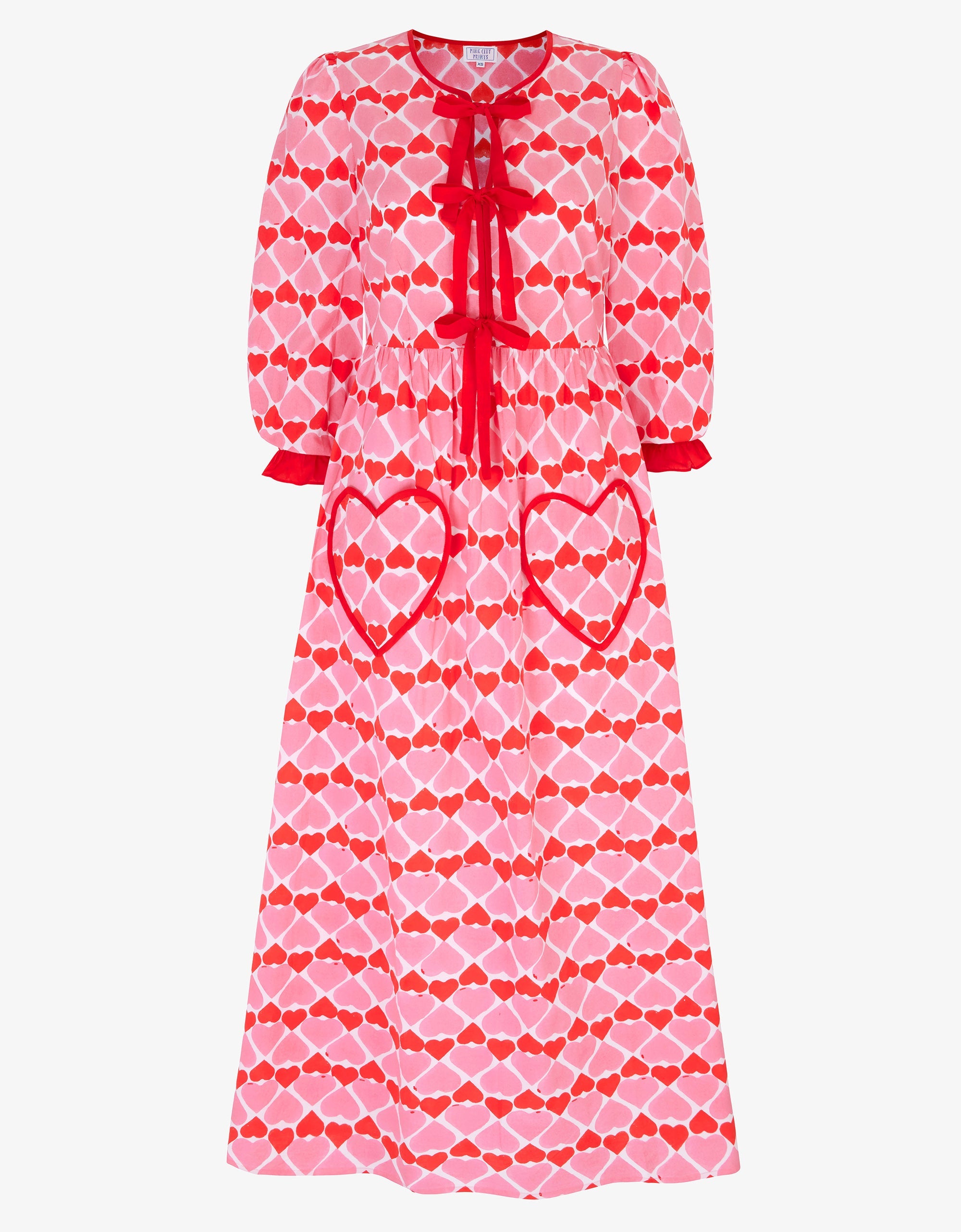 Pink City Prints Retro Loveheart Zoey Dres