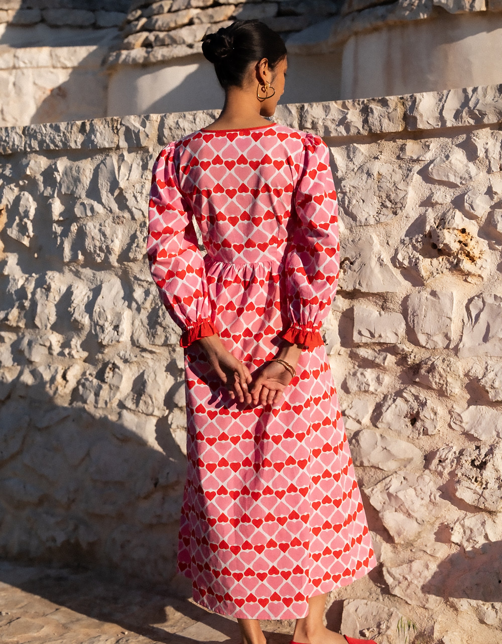 Pink City Prints Retro Loveheart Zoey Dres