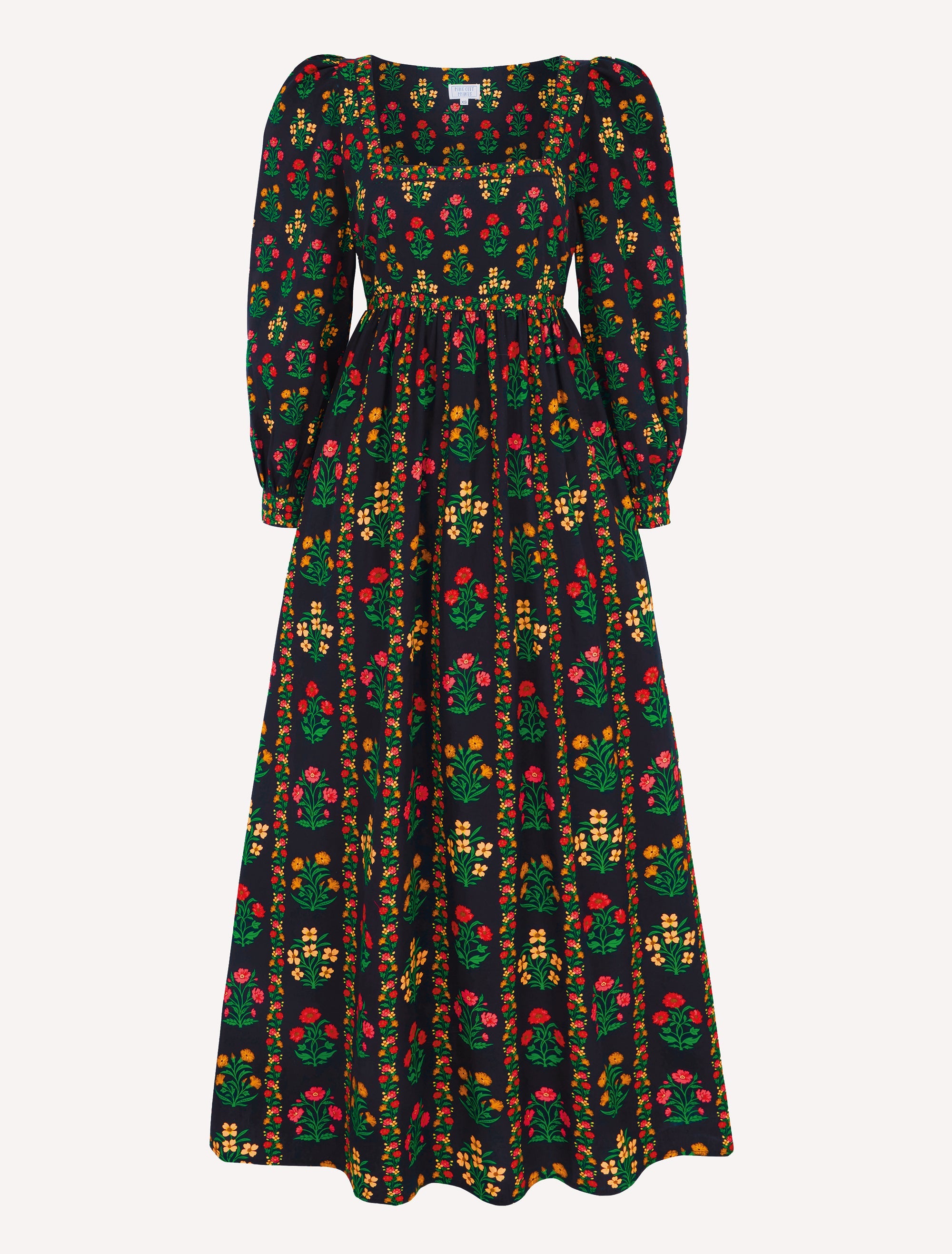 Pink City Prints Rose Border Cornelia Dress