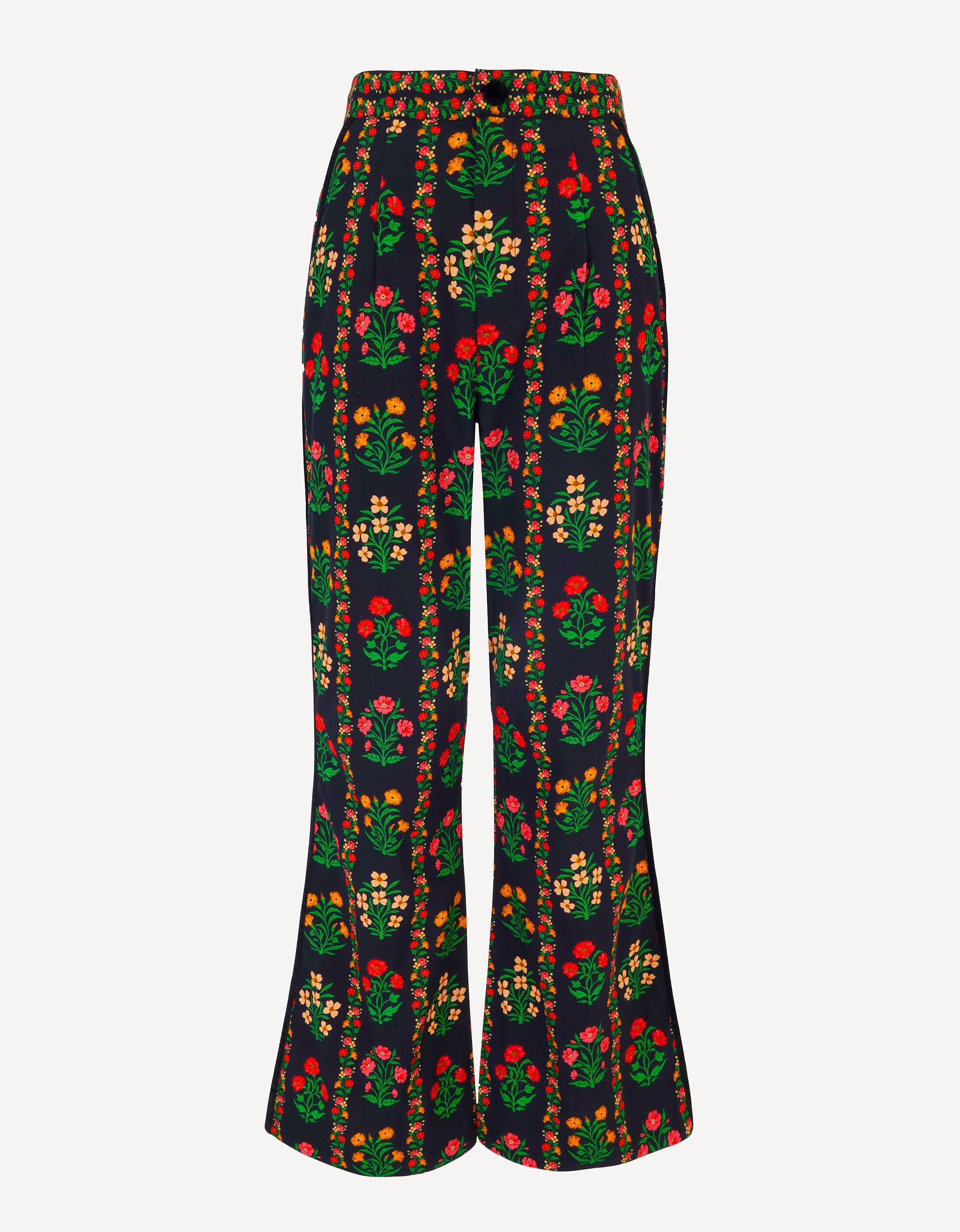 Pink City Prints Rose Border Romy Trousers