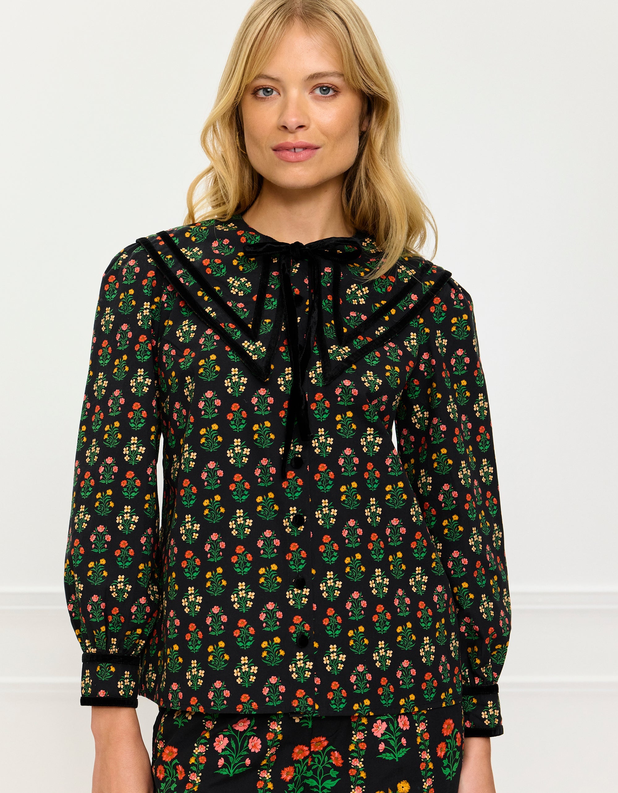 Pink City Prints Rose Buta Cleo Blouse