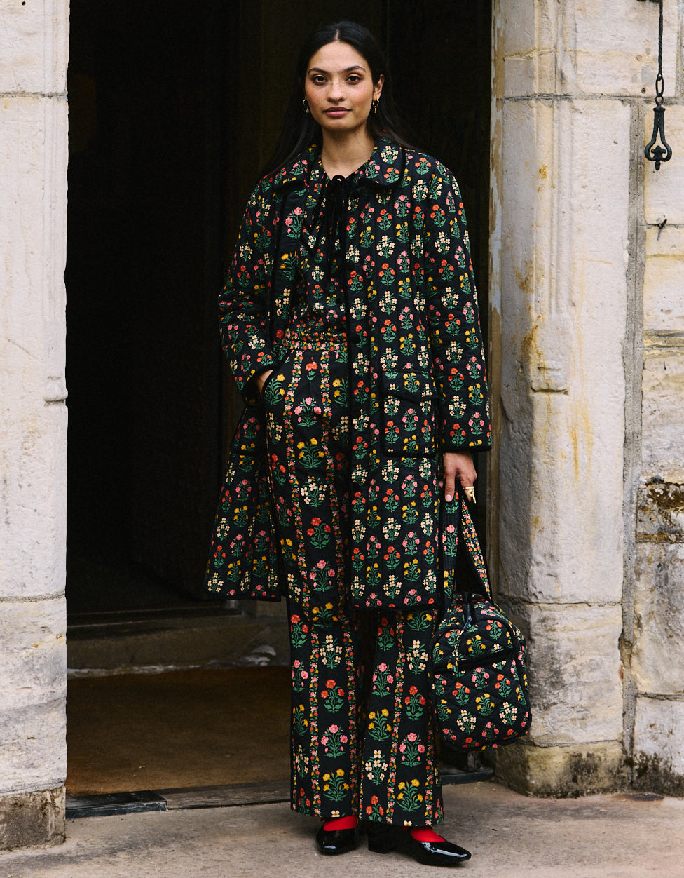 Pink City Prints Rose Buta Emma Jacket