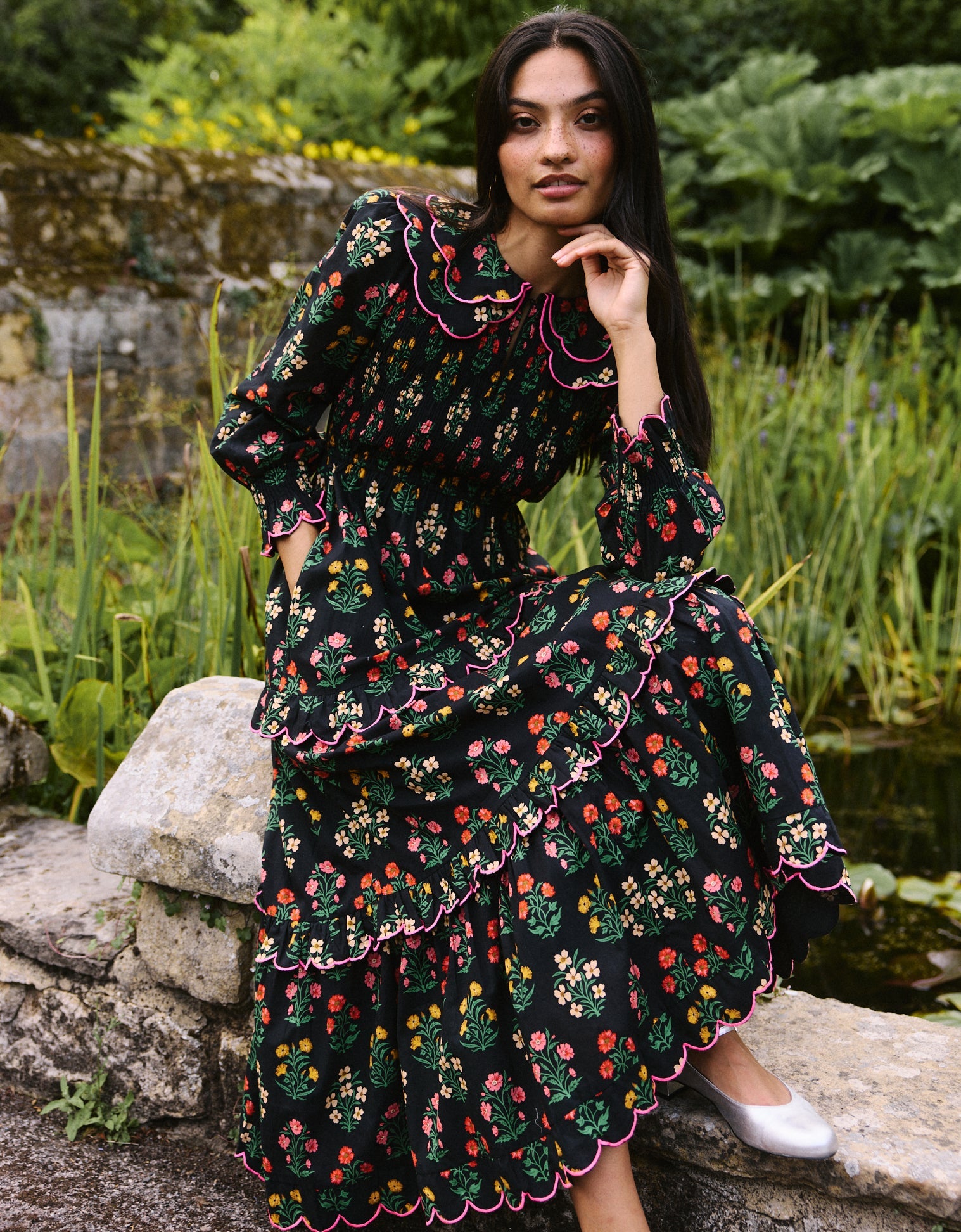 Pink City Prints Rose Buta Rita Dress