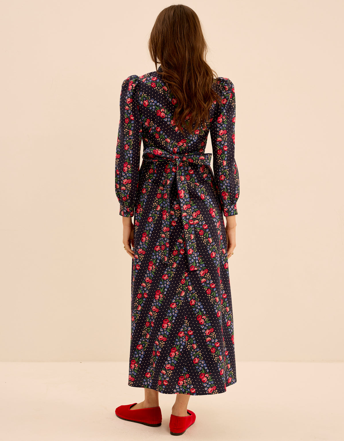Pink City Prints Rose Chevron Petworth Dress
