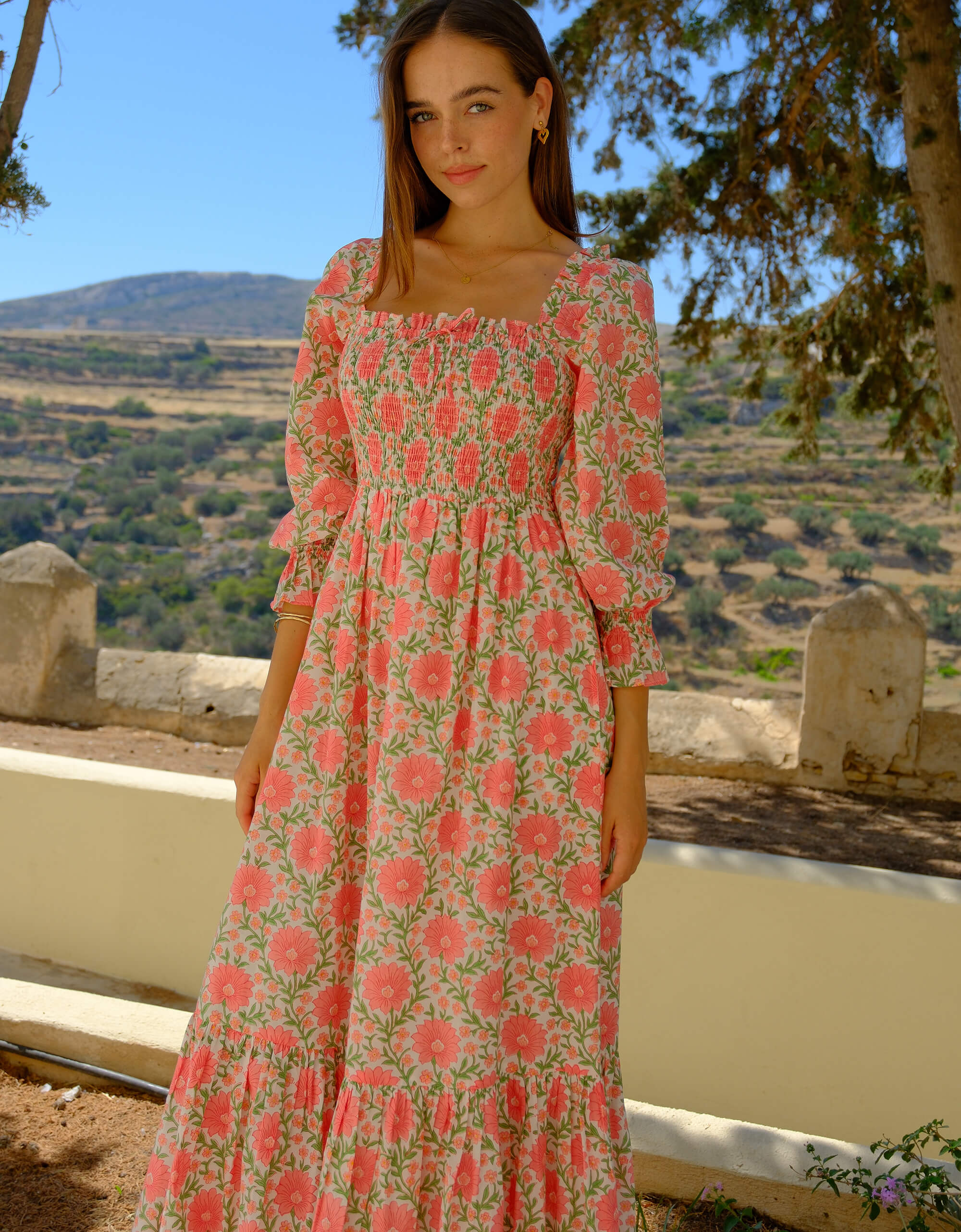 Pink City Prints Rosebud Meadow Nellie Dress