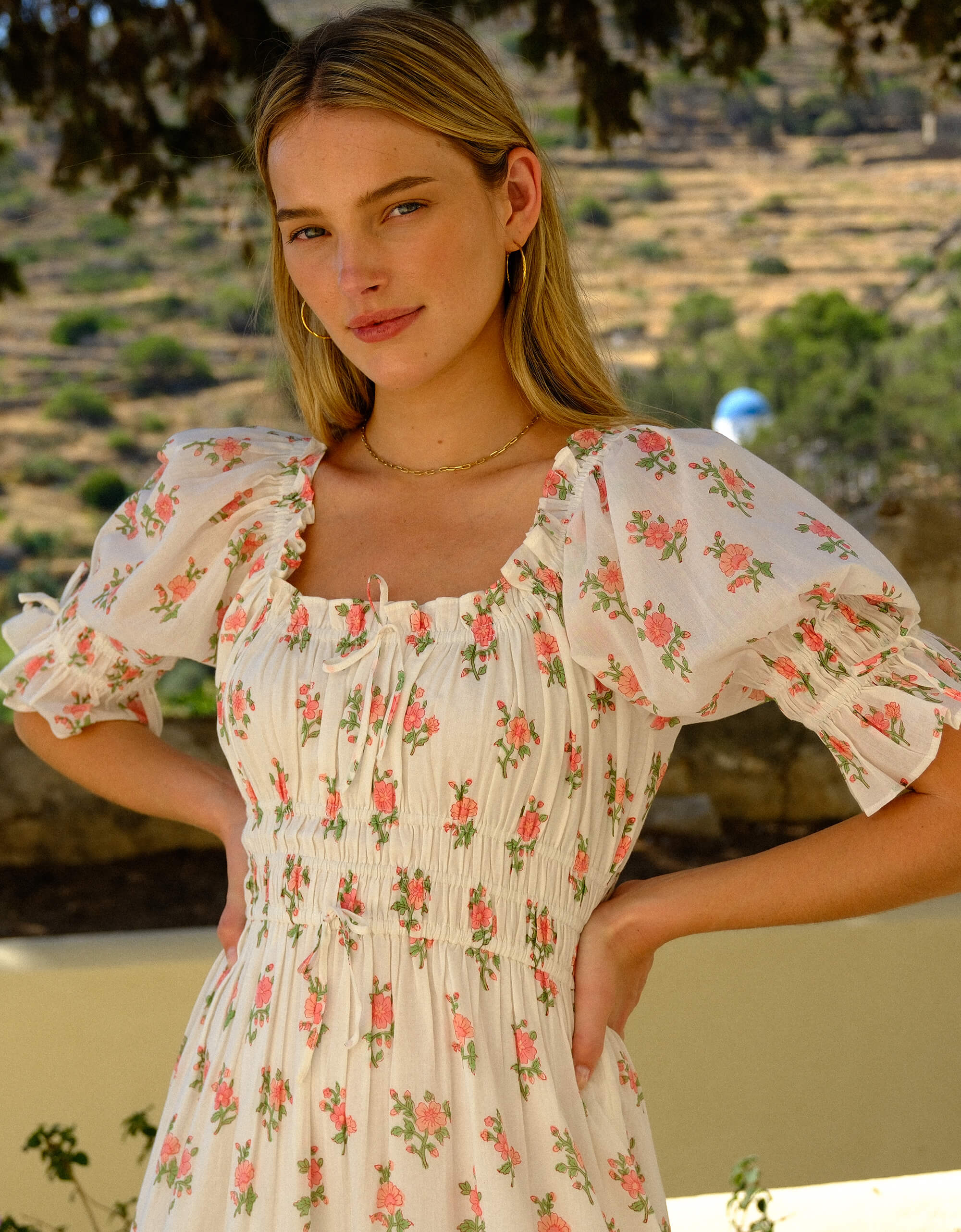 Pink City Prints Rosebud Posey Goldie Dress