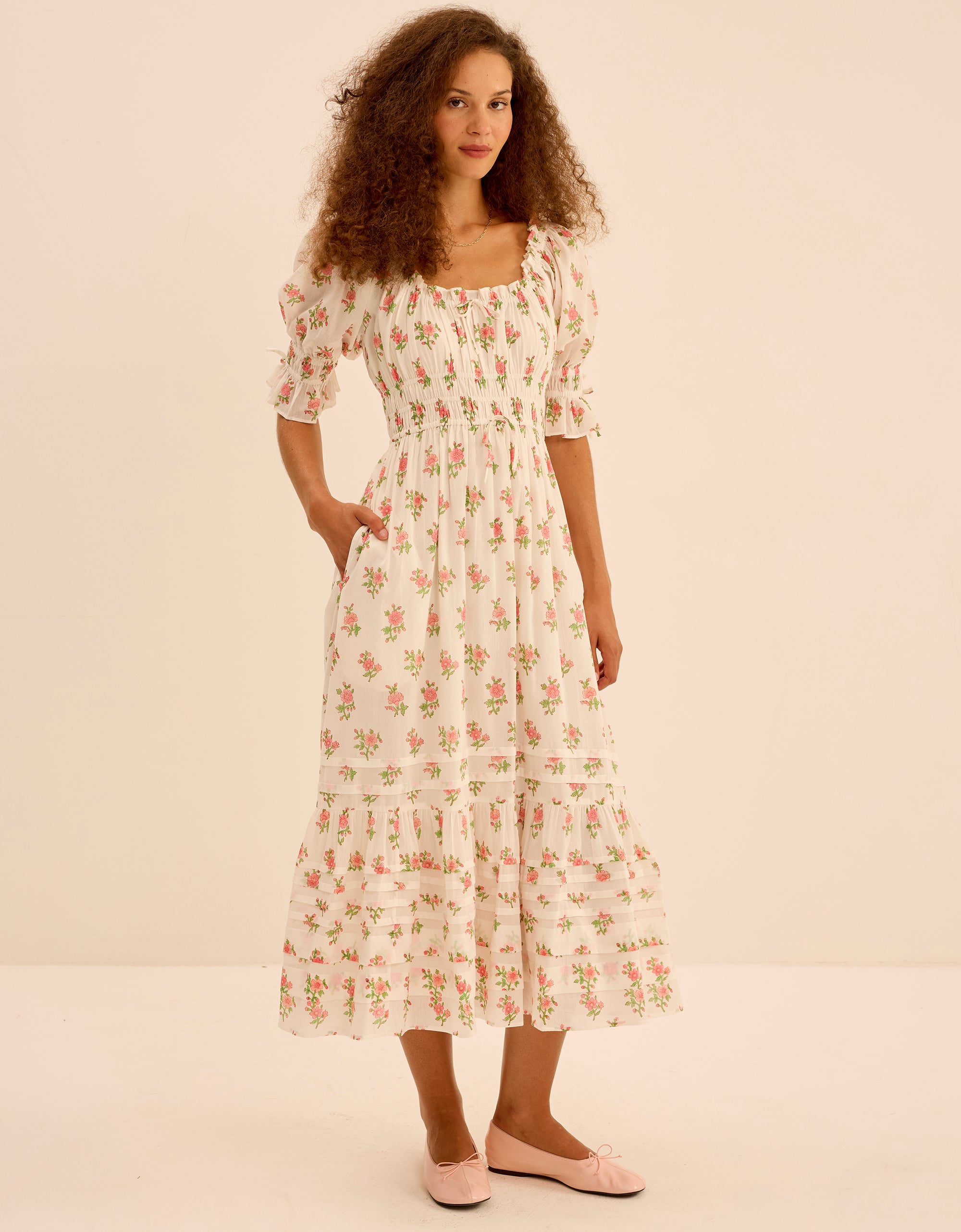 Pink City Prints Rosebud Posey Goldie Dress