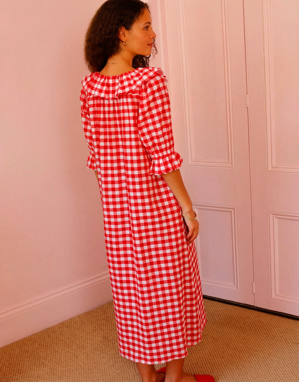 Pink City Prints Ruby Gingham Ava Dress