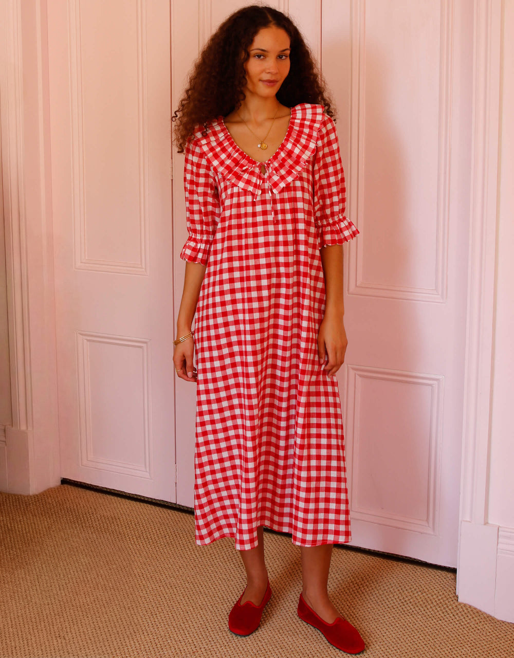 Pink City Prints Ruby Gingham Ava Dress