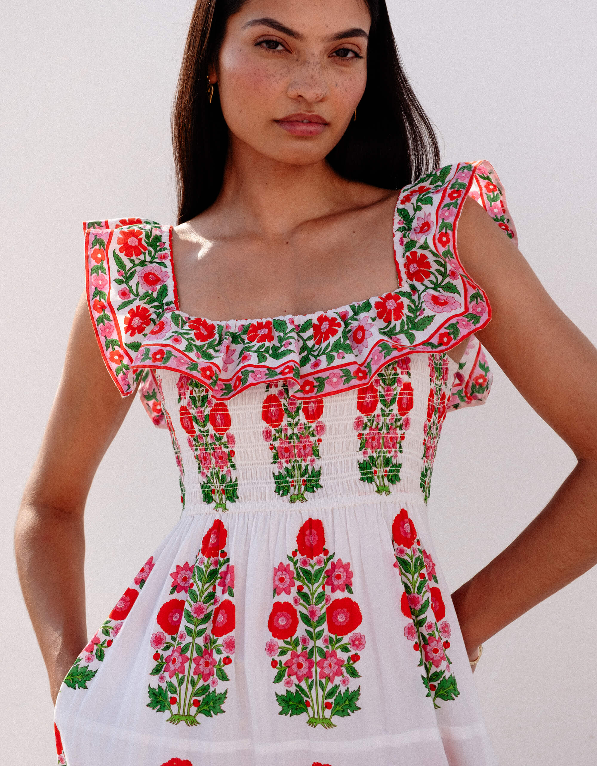 Pink City Prints Ruby Poppy Carrie Dress