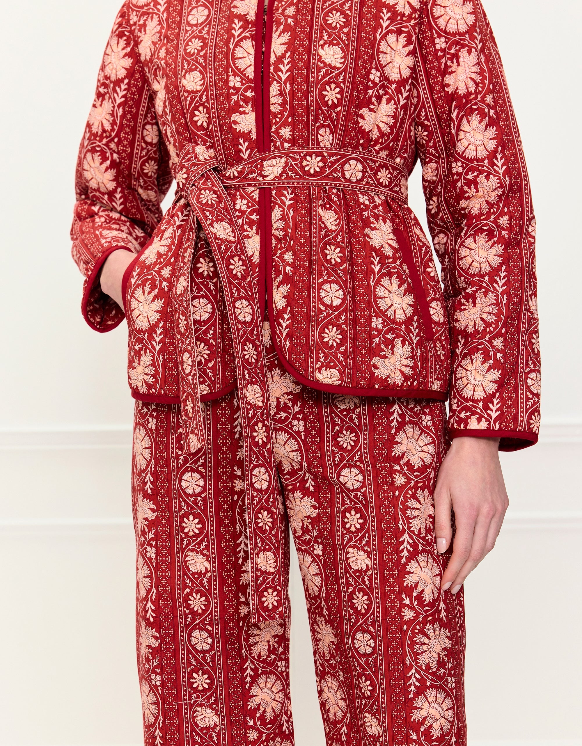 Pink City Prints Rust Borders Paris Jacket