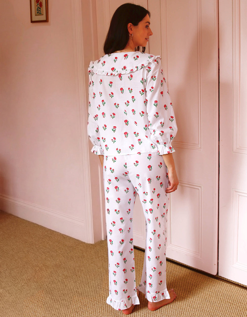 Pink City Prints Scarlet Ditsy Joy Pyjama Set