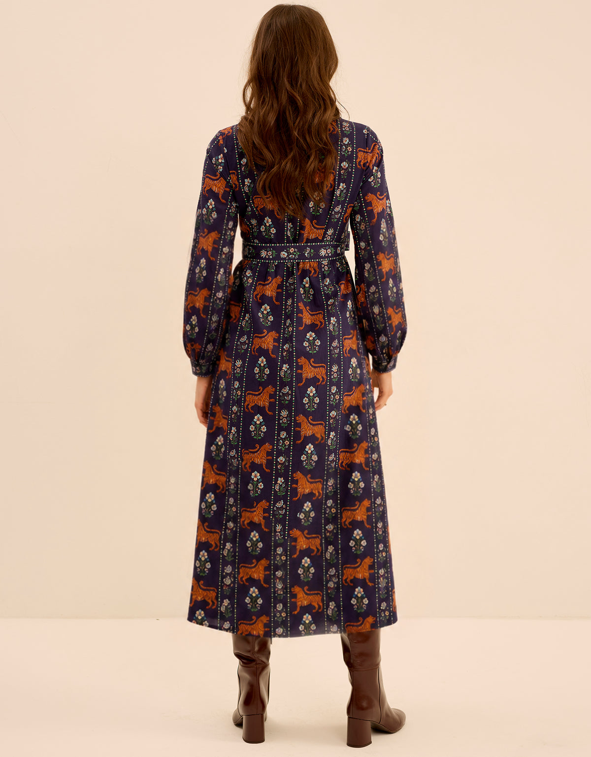 Pink City Prints Tiger Border Gina Dress