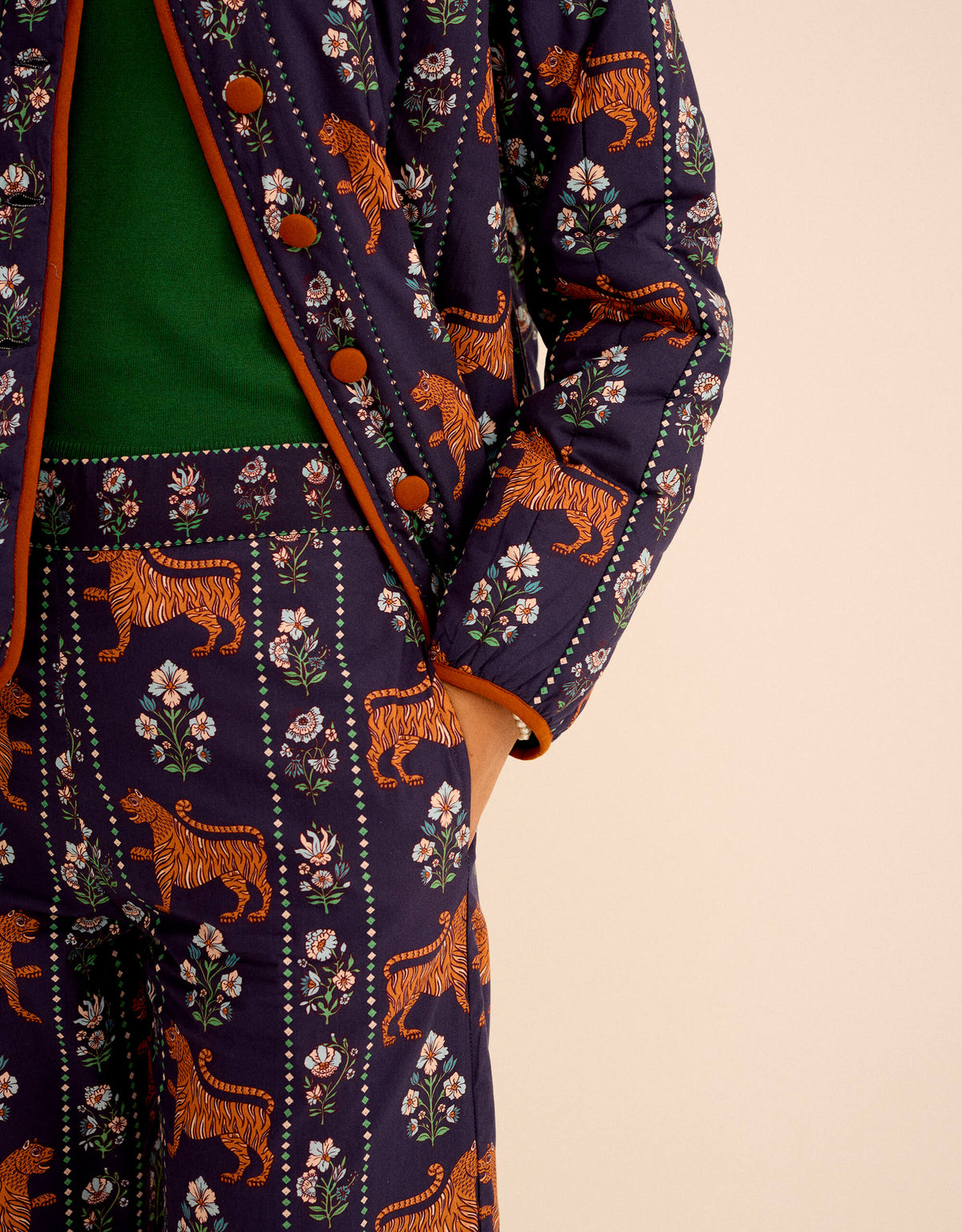 Pink City Prints Tiger Border Stevie Jacket