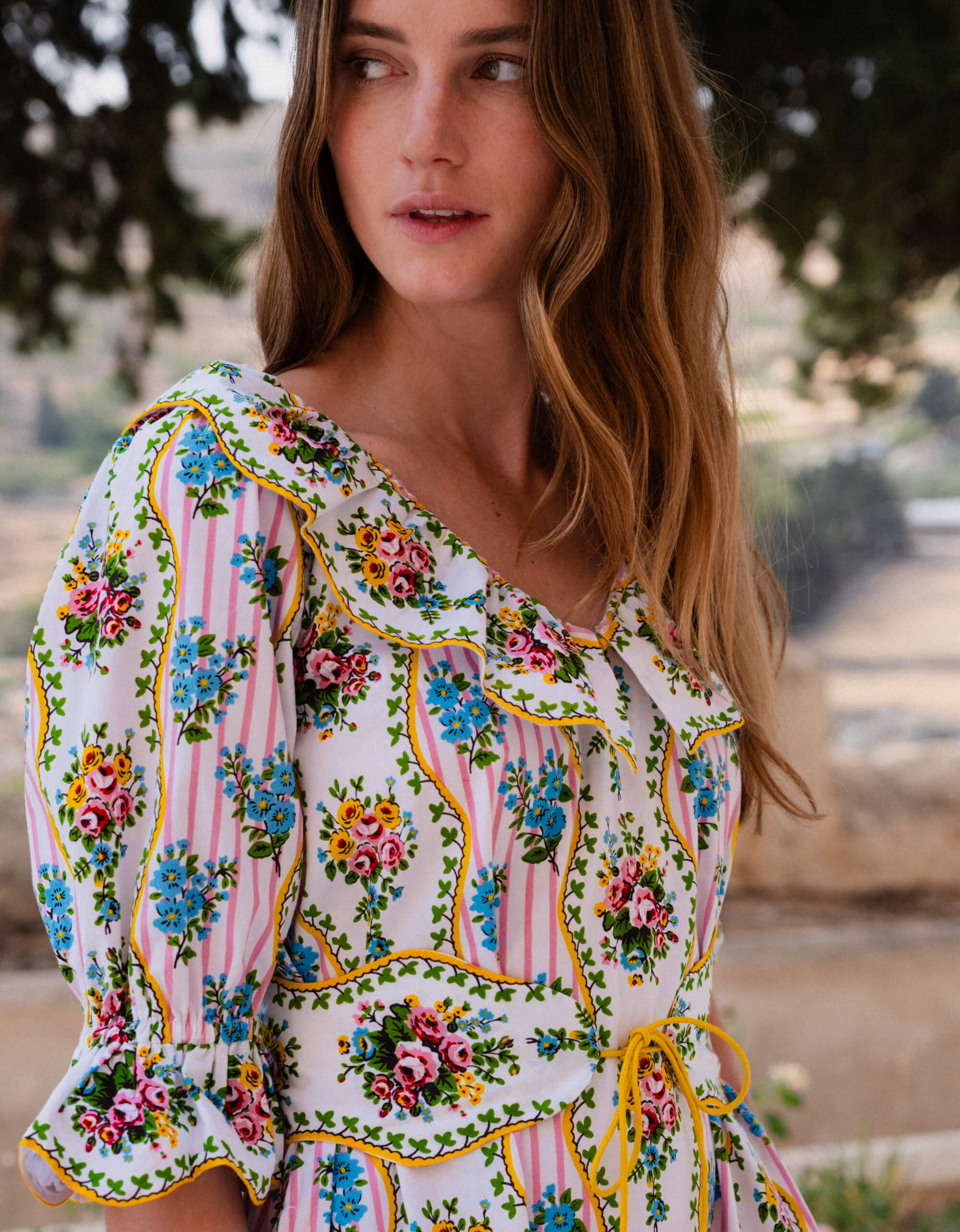 Pink City Prints Vintage Bouquet Ava Dress