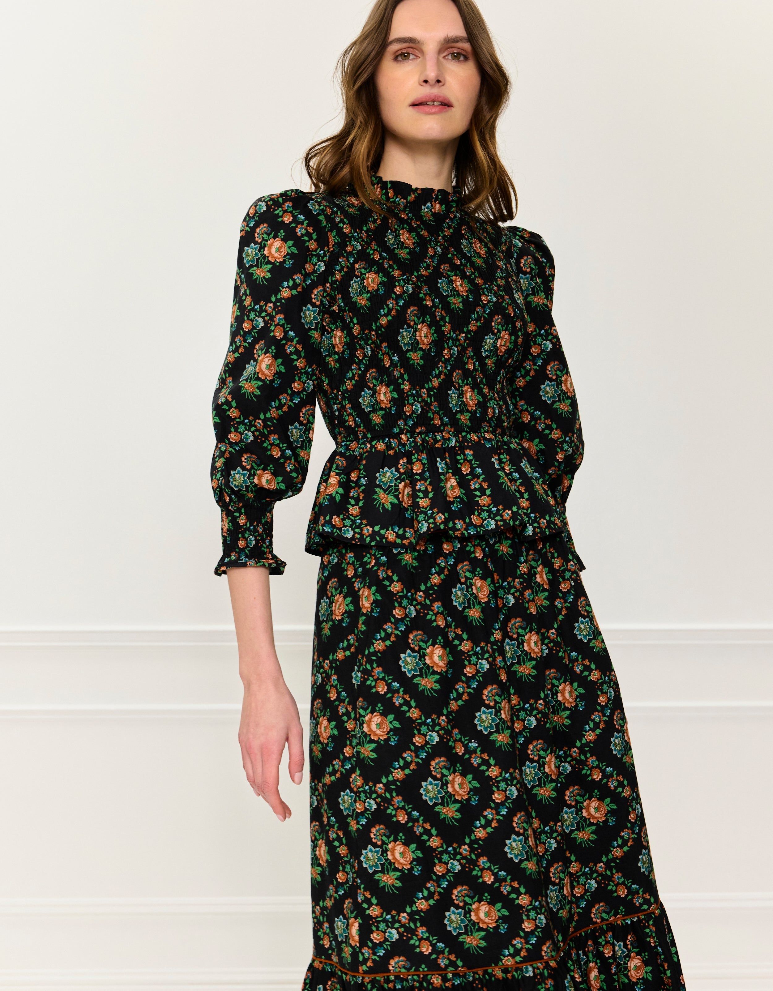 Pink City Prints Vintage Trellis Isabel Top