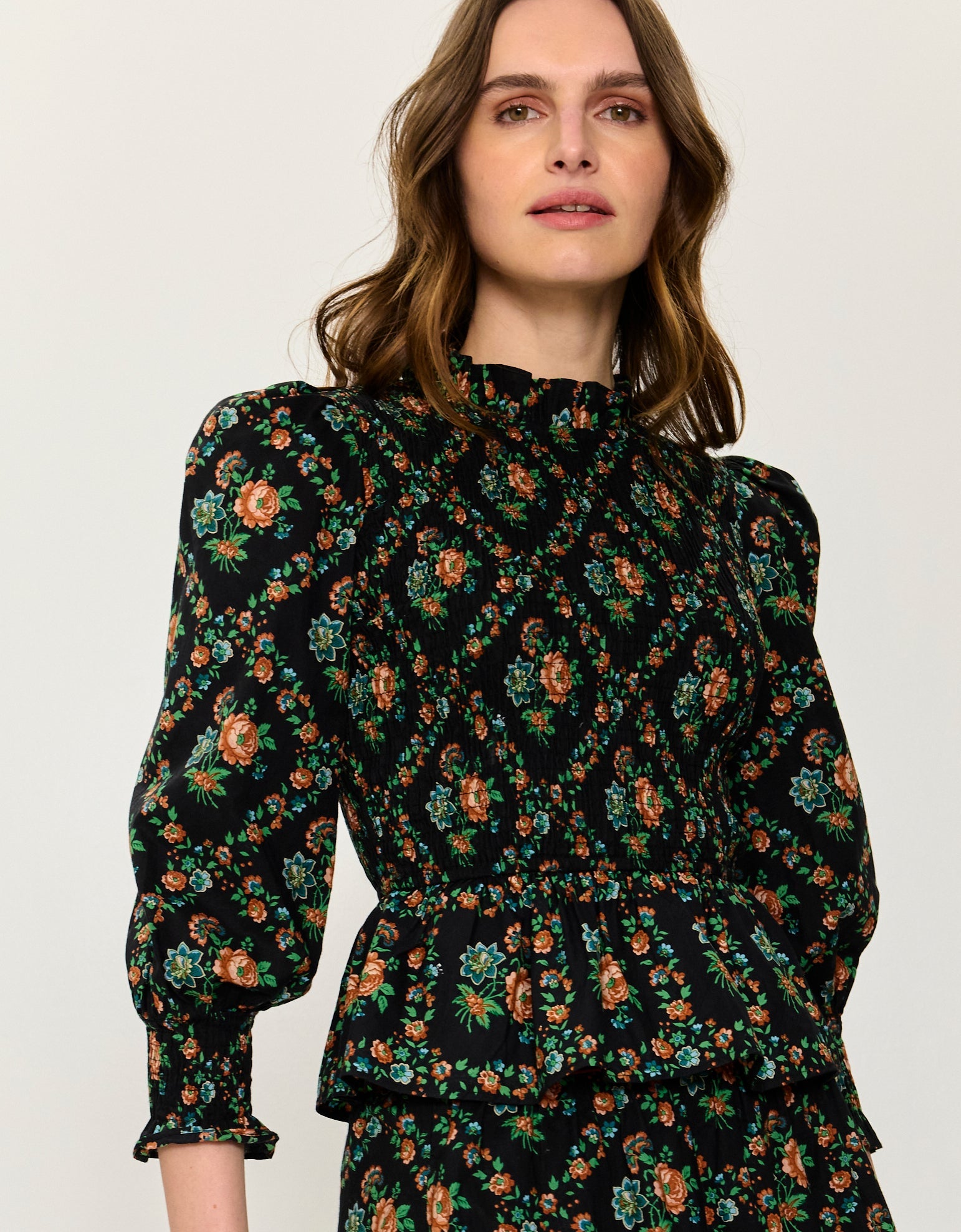 Pink City Prints Vintage Trellis Isabel Top