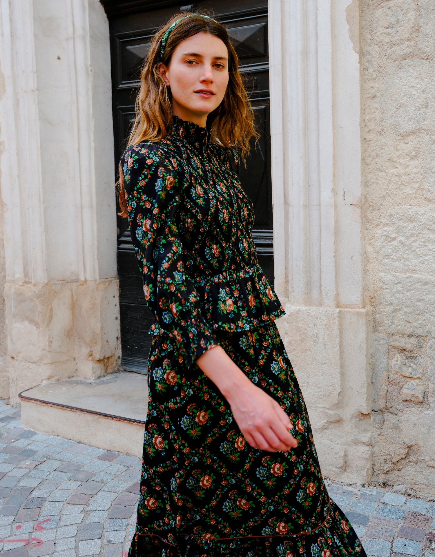 Pink City Prints Vintage Trellis Isabel Top