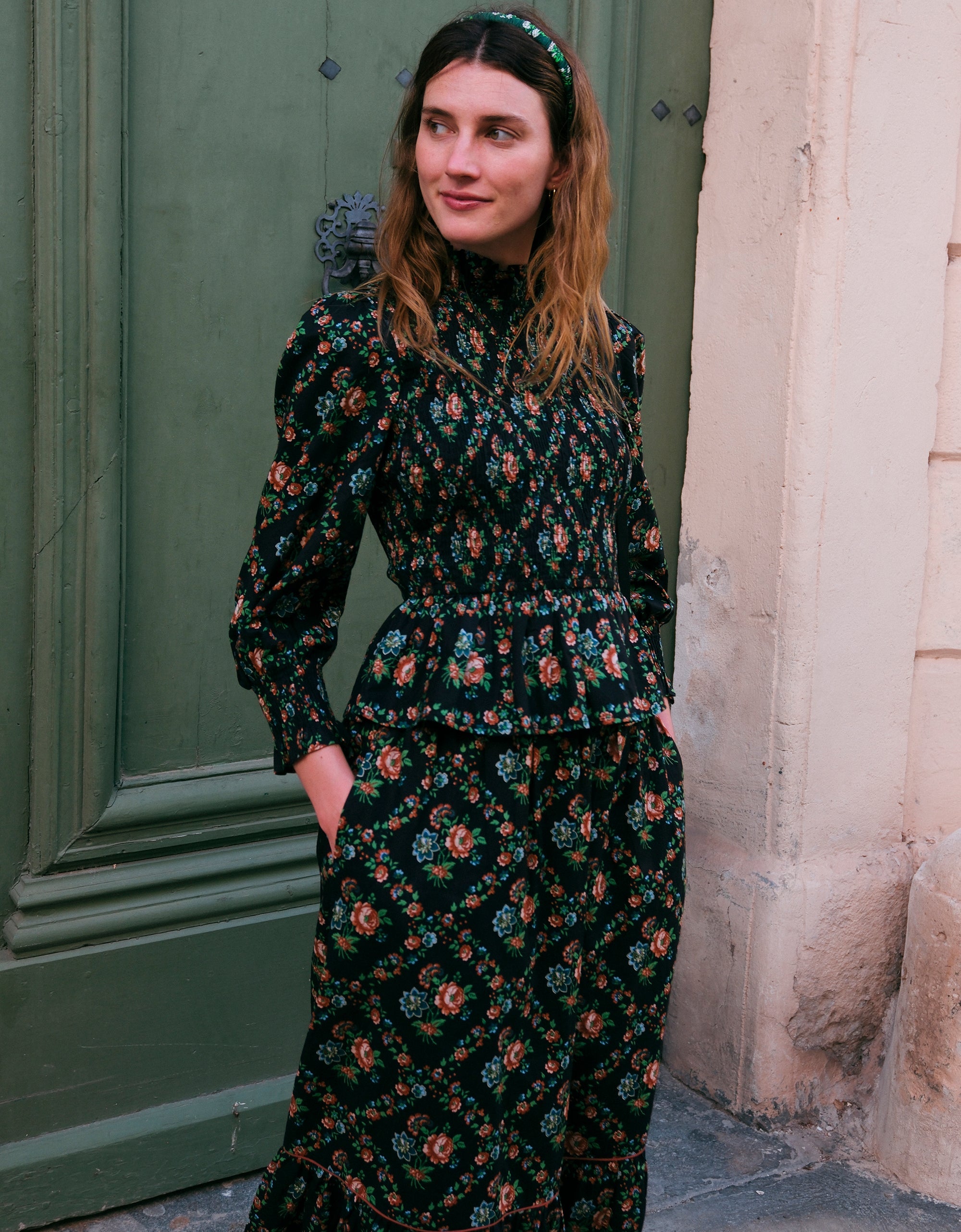 Pink City Prints Vintage Trellis Isabel Top