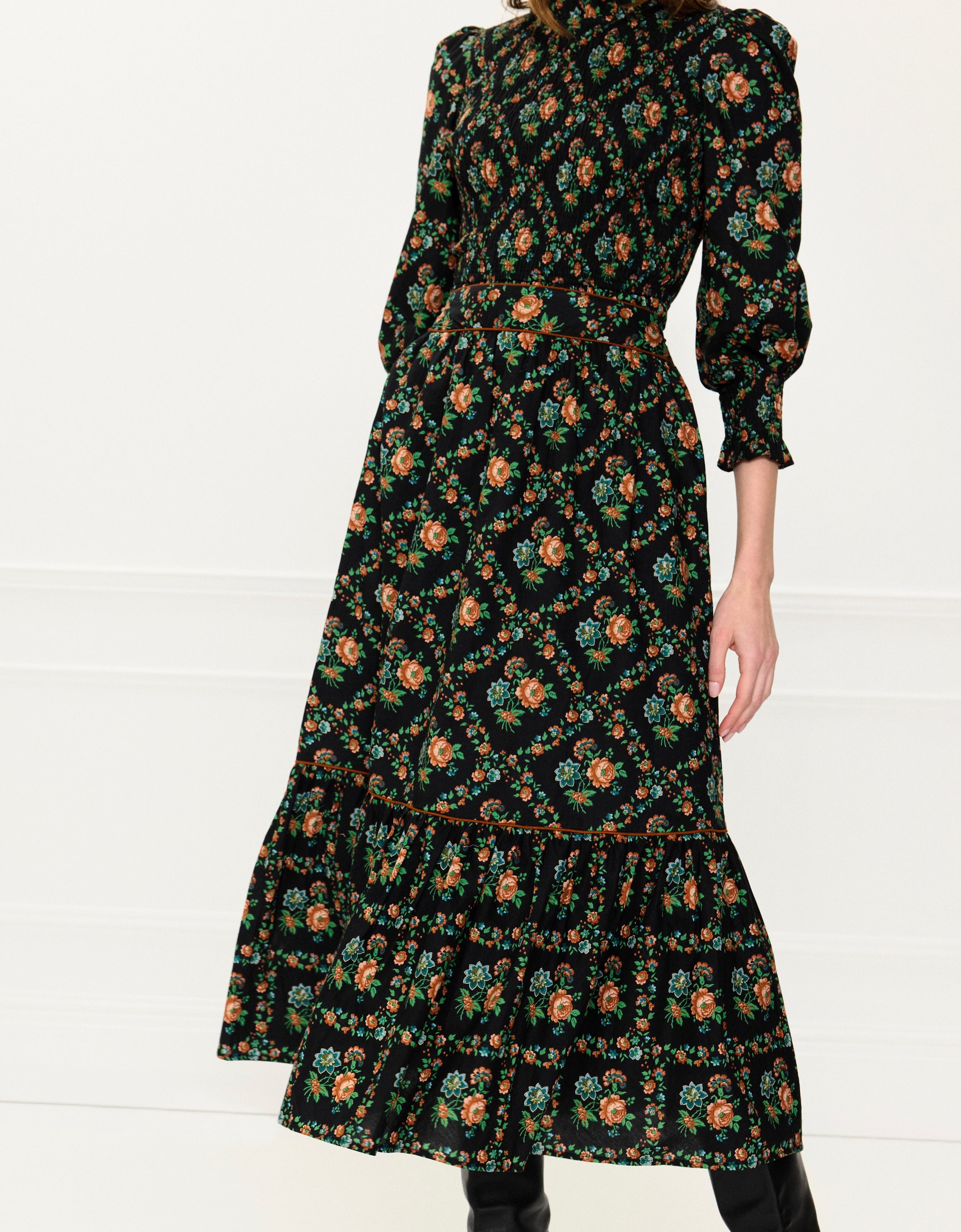 Pink City Prints Vintage Trellis Mabel Skirt