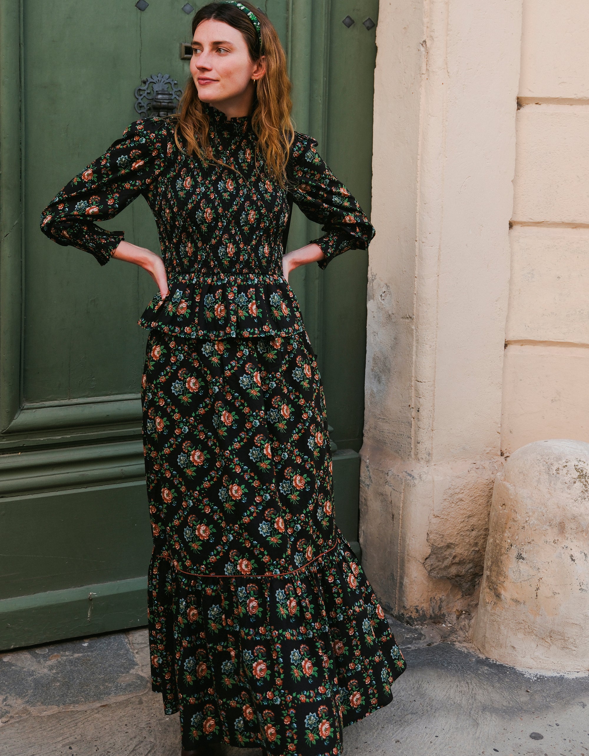 Pink City Prints Vintage Trellis Mabel Skirt