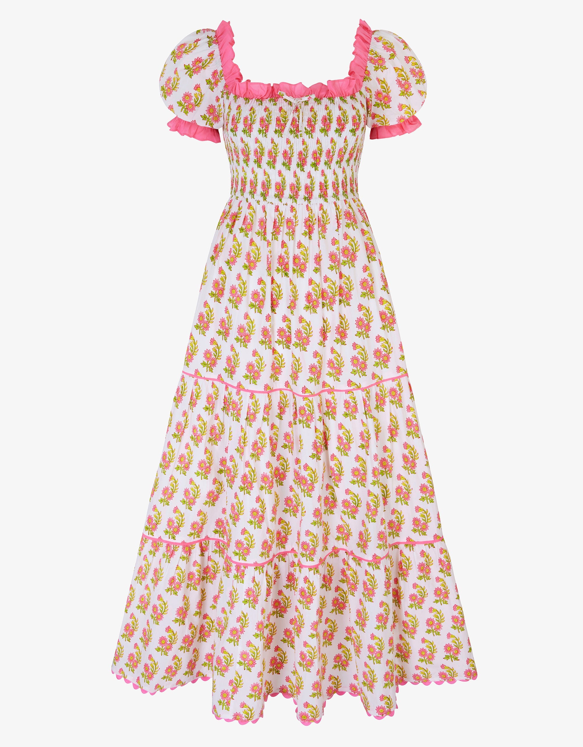 Pink City Prints Zesty Daisy Palermo Dress