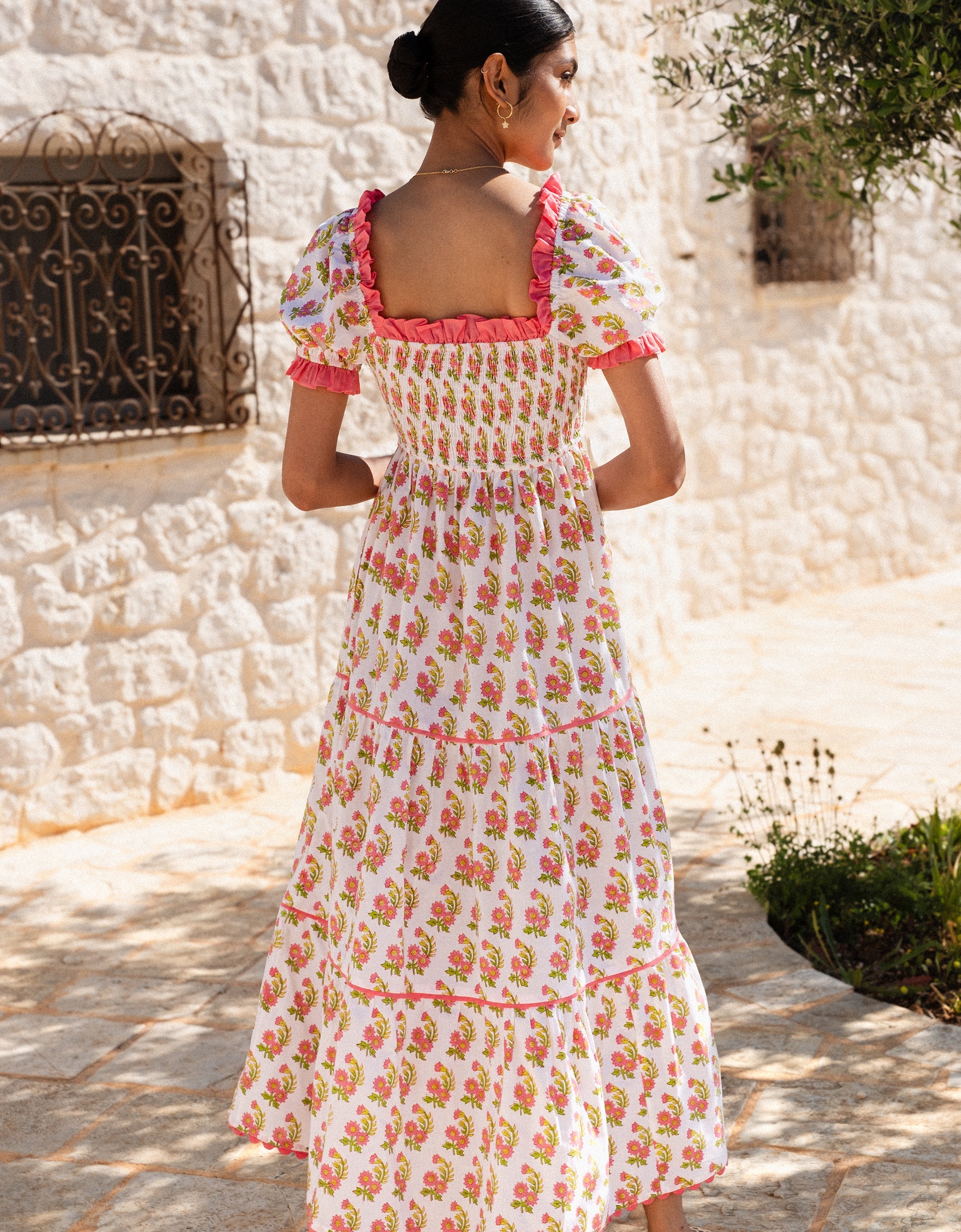 Pink City Prints Zesty Daisy Palermo Dress
