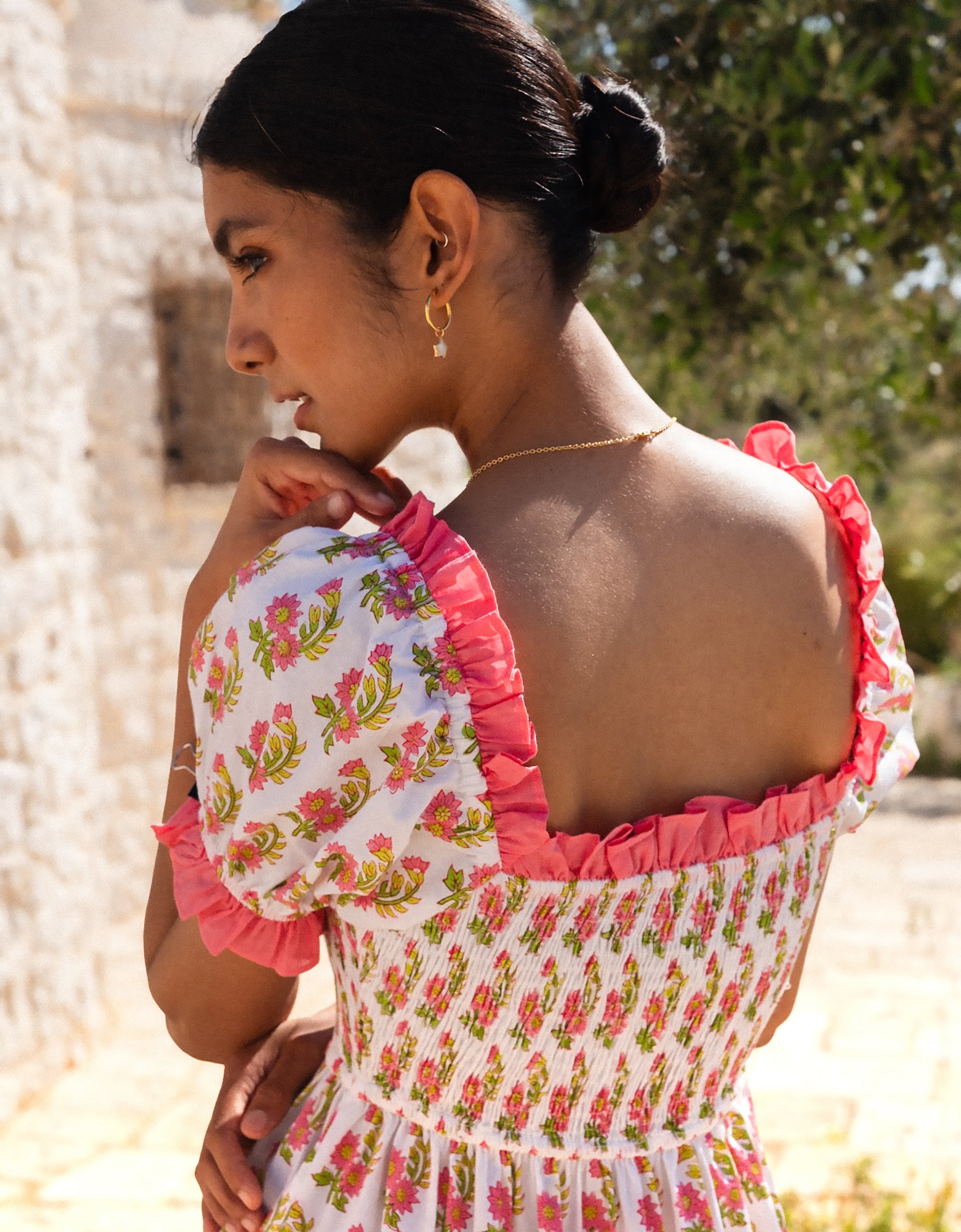 Pink City Prints Zesty Daisy Palermo Dress