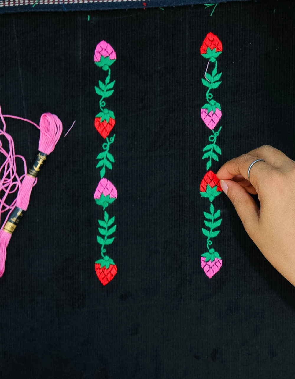 Strawberry Embroidery Amelia Dress