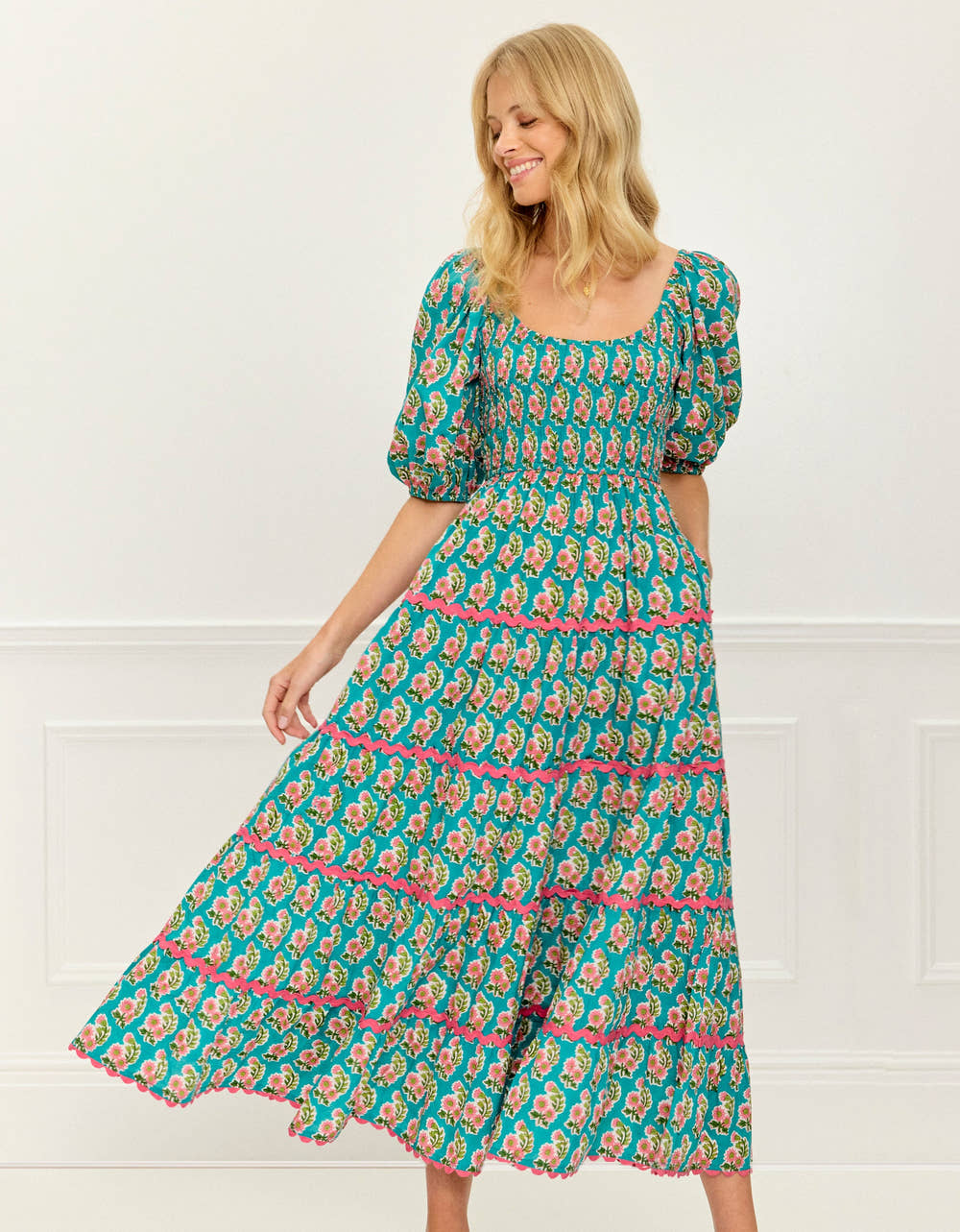 Pink City Prints Algarve Zinnia Angelina Dress