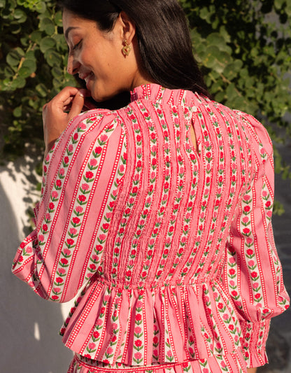 Pink City Prints Alpine Rose Isabel Top