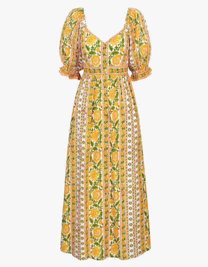 Pink City Prints Amber Border Maree Dress
