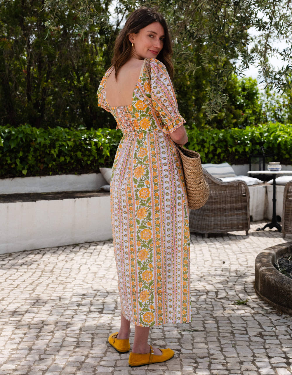 Pink City Prints Amber Border Maree Dress