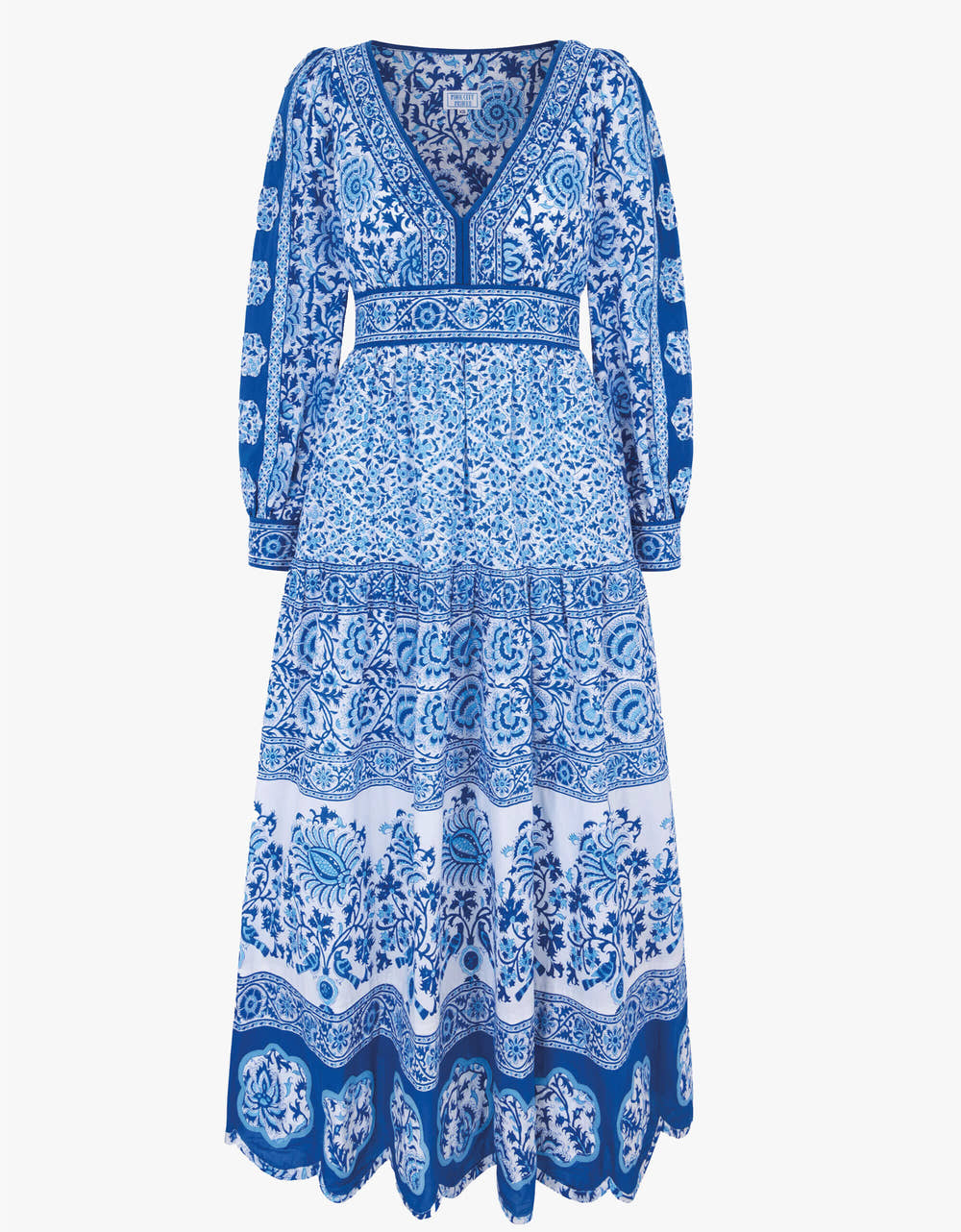 Pink City Prints Azure Patchwork Alicia Dress