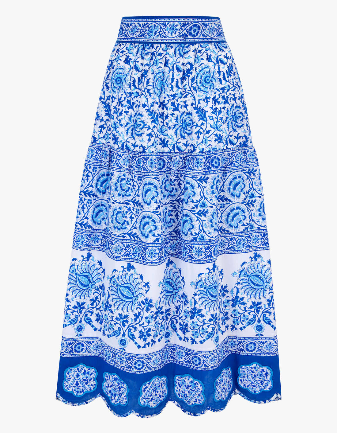 Pink City Prints Azure Patchwork Anora Skirt